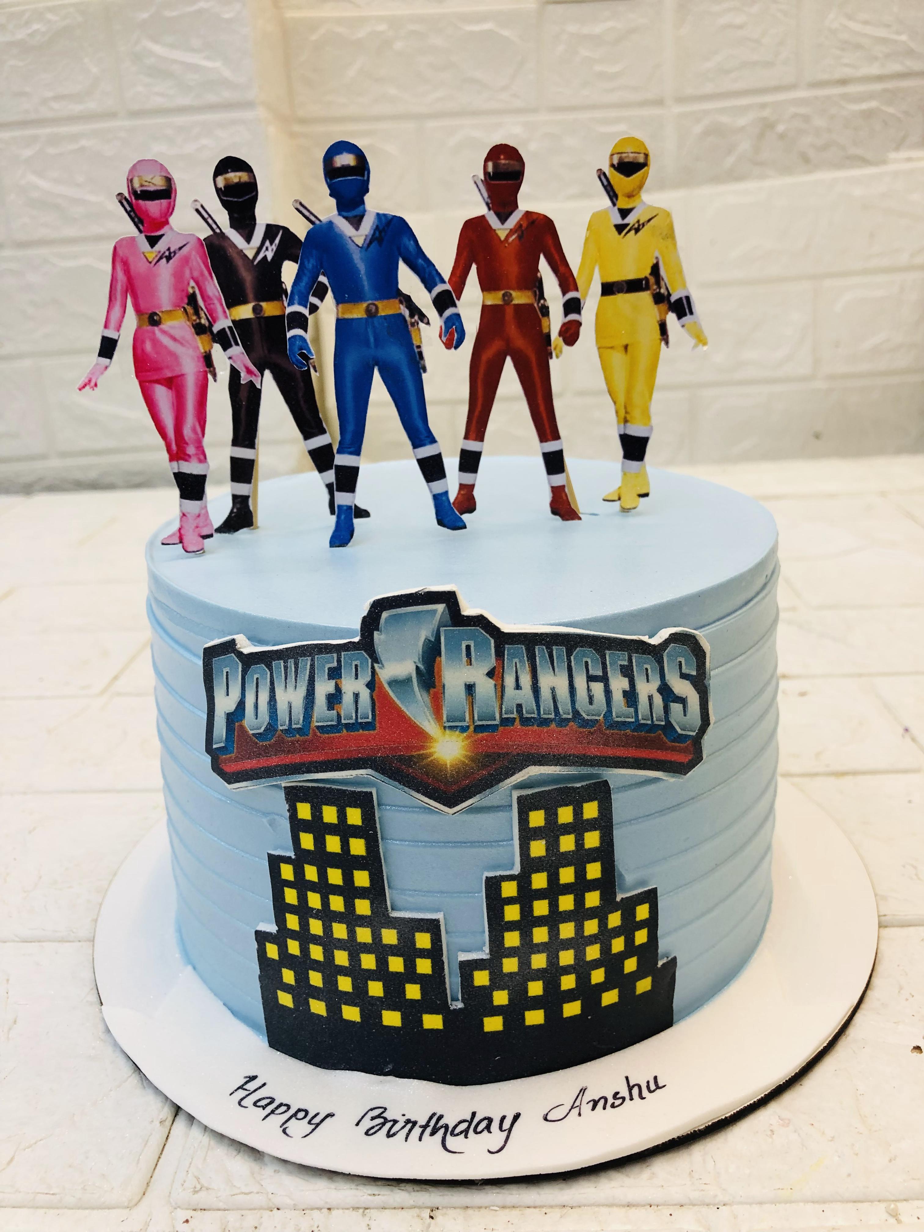 Rectangle Power Ranger Cake Power Rangers Cake – Bento Cakes Noida