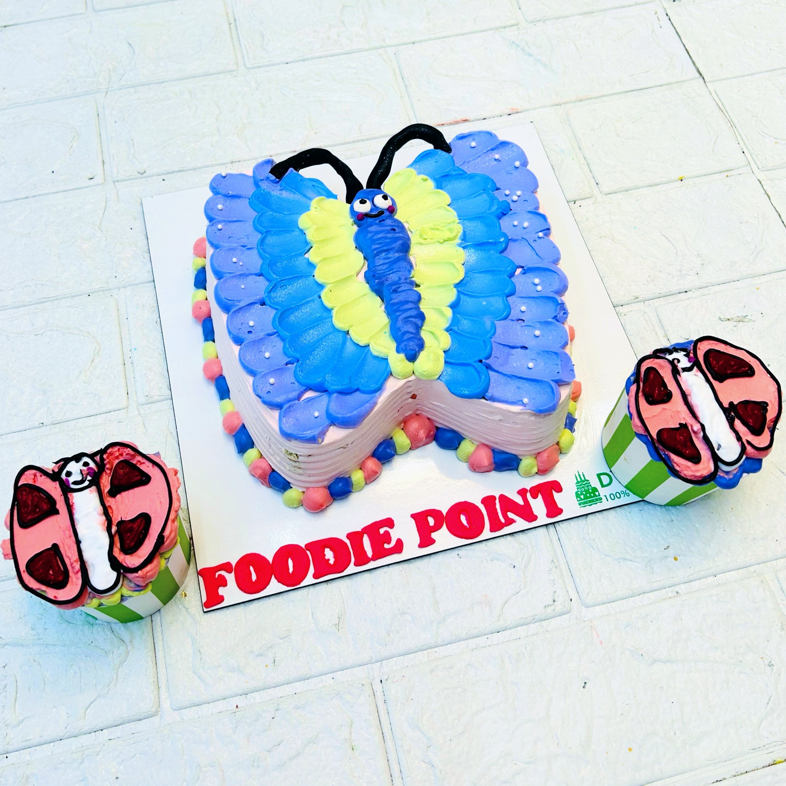 Beautiful Butterfly Combo Cake