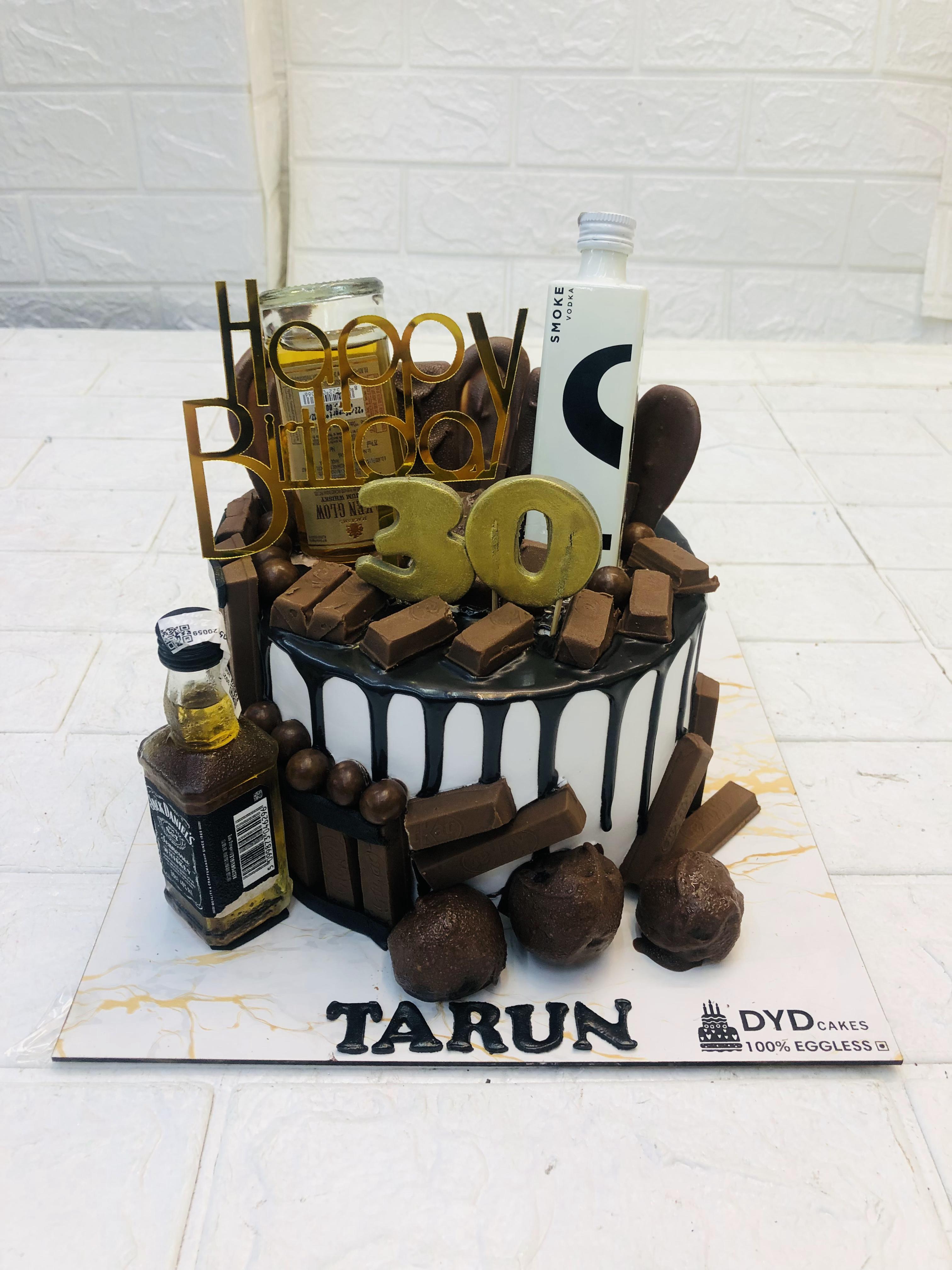 Liquor Bottle Theme Chocolate Cake 1