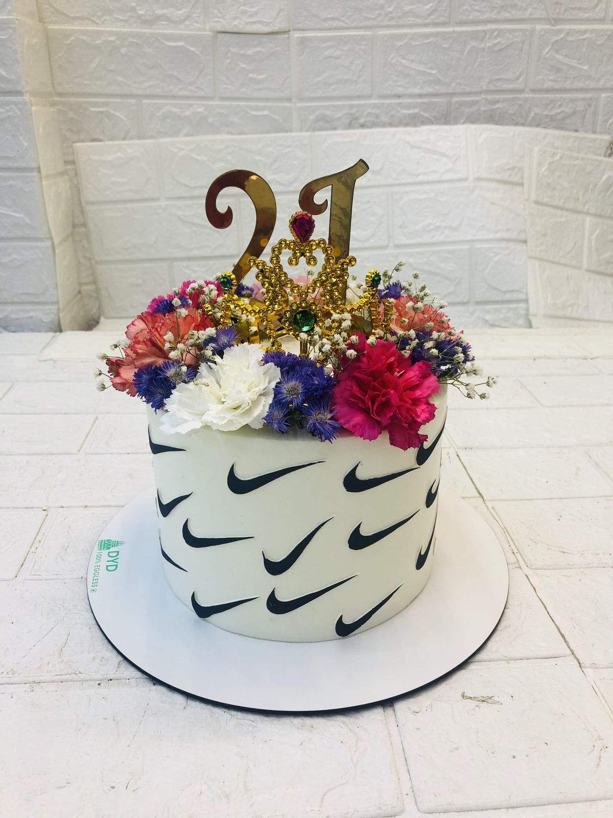 Nike Theme Flowers Cake