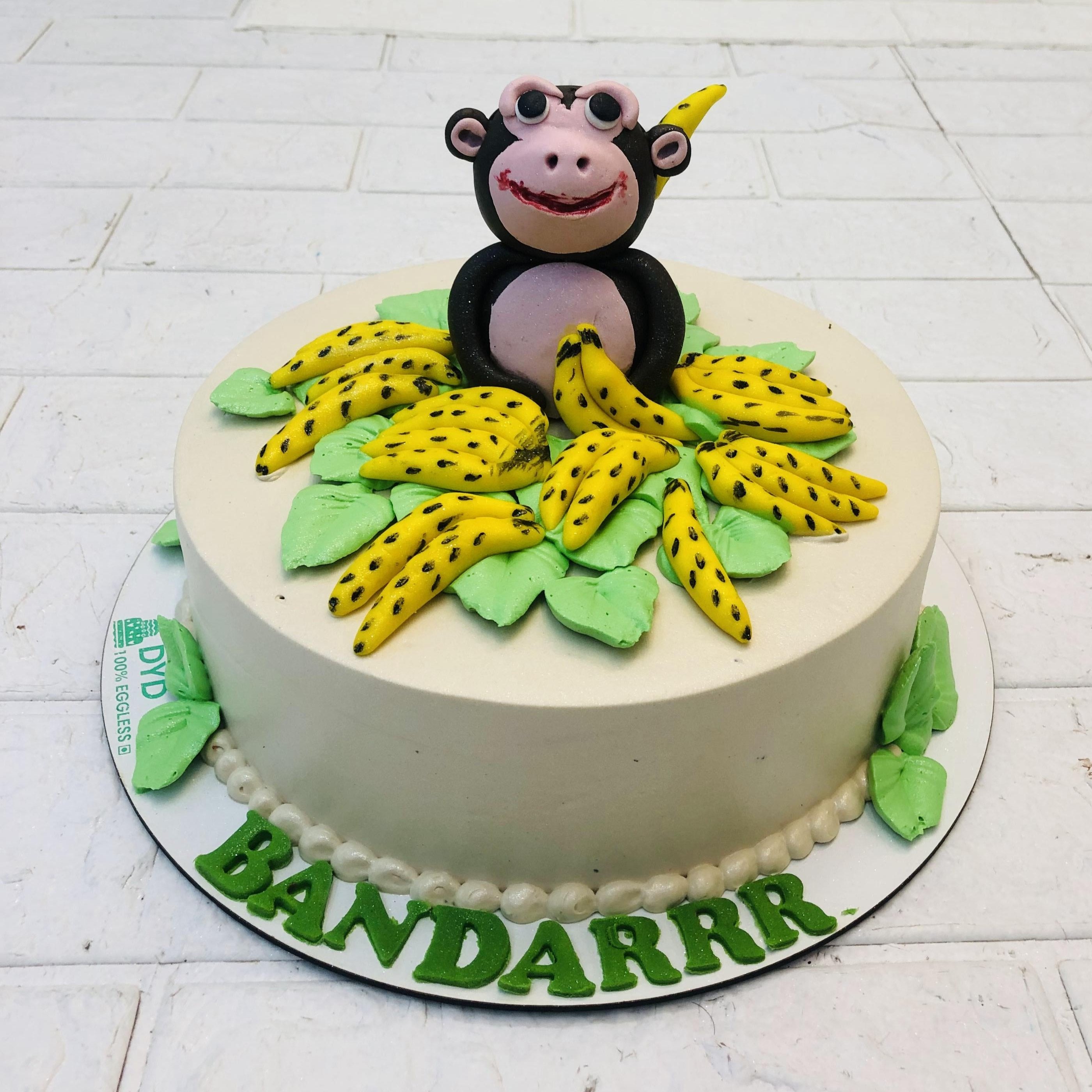 Monkey With Banana Theme Cake 2