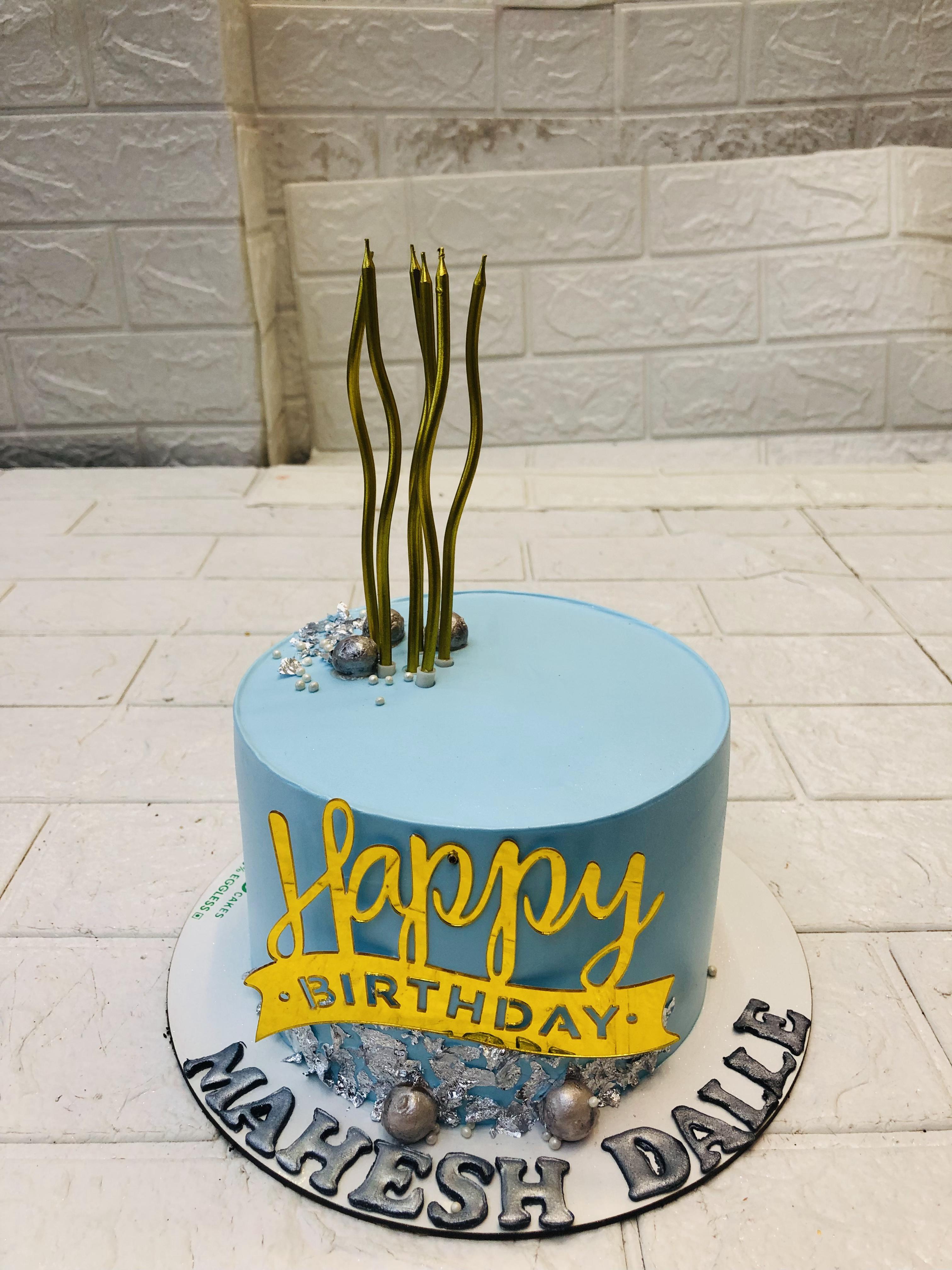 Blue Butter Cream Cake