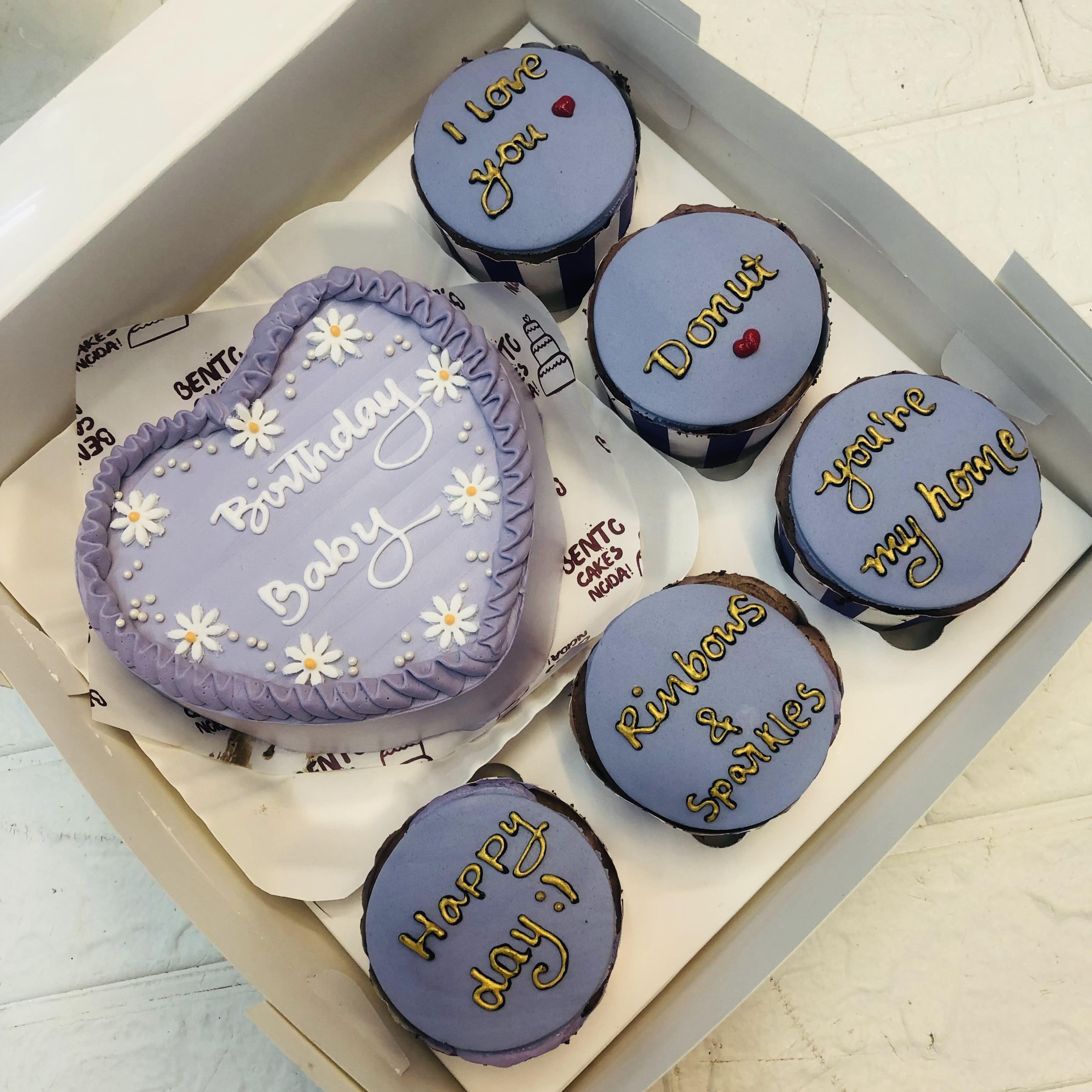 Purple Heart Bento Combo Cake