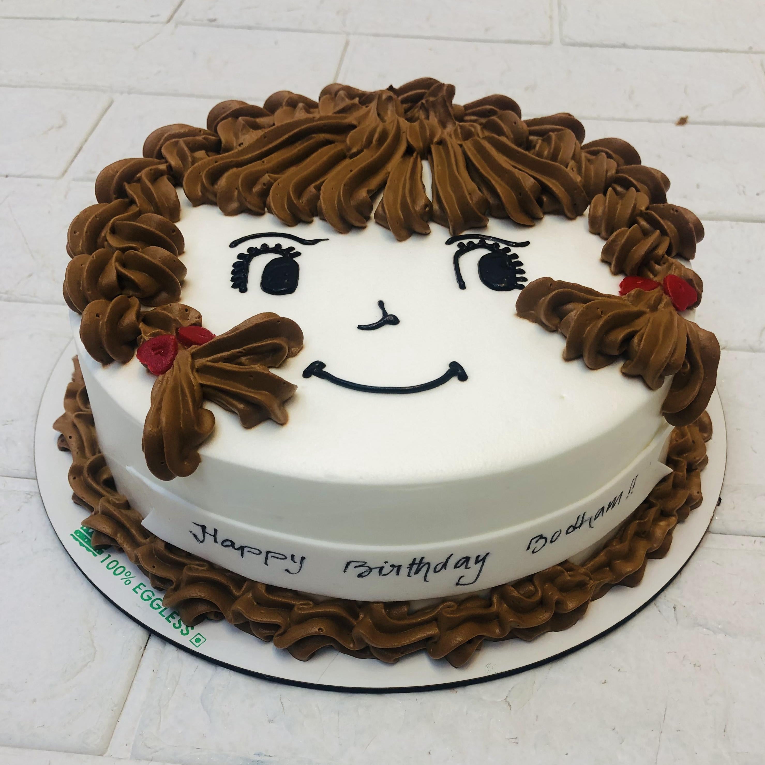 Girl Face Theme Cake