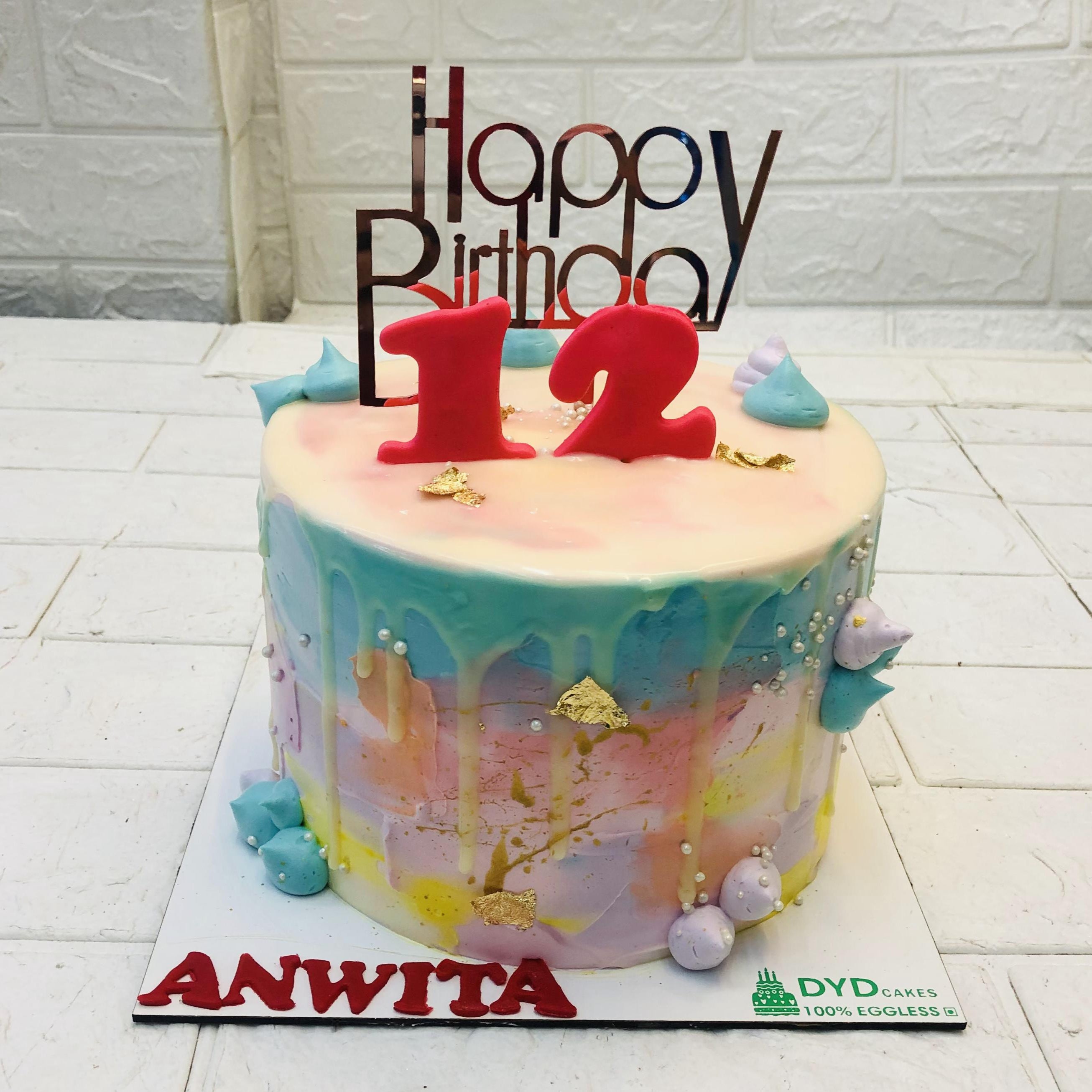 Pastel Slims Birthday Cake