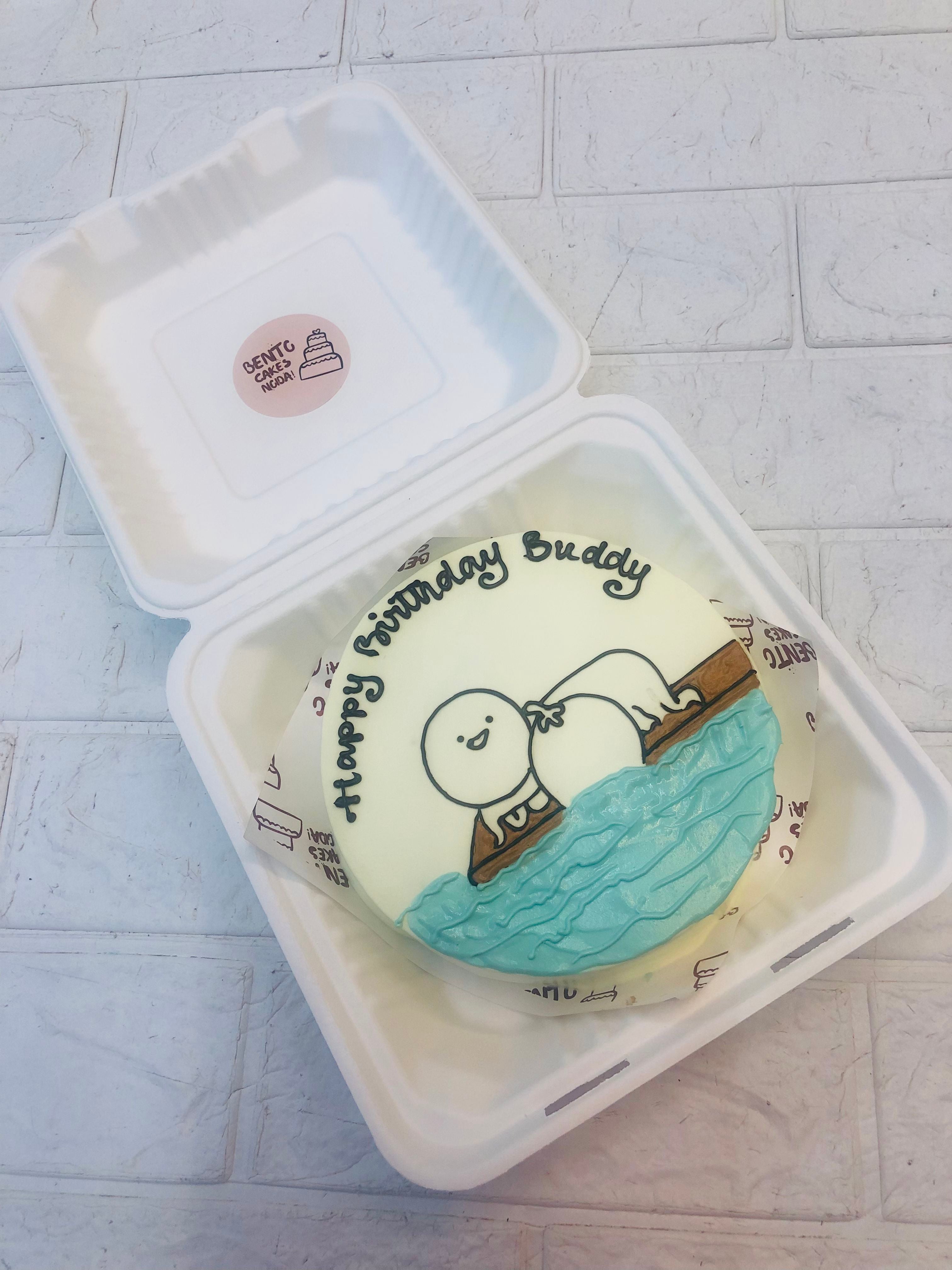 Cartoon In Pool Bento Cake