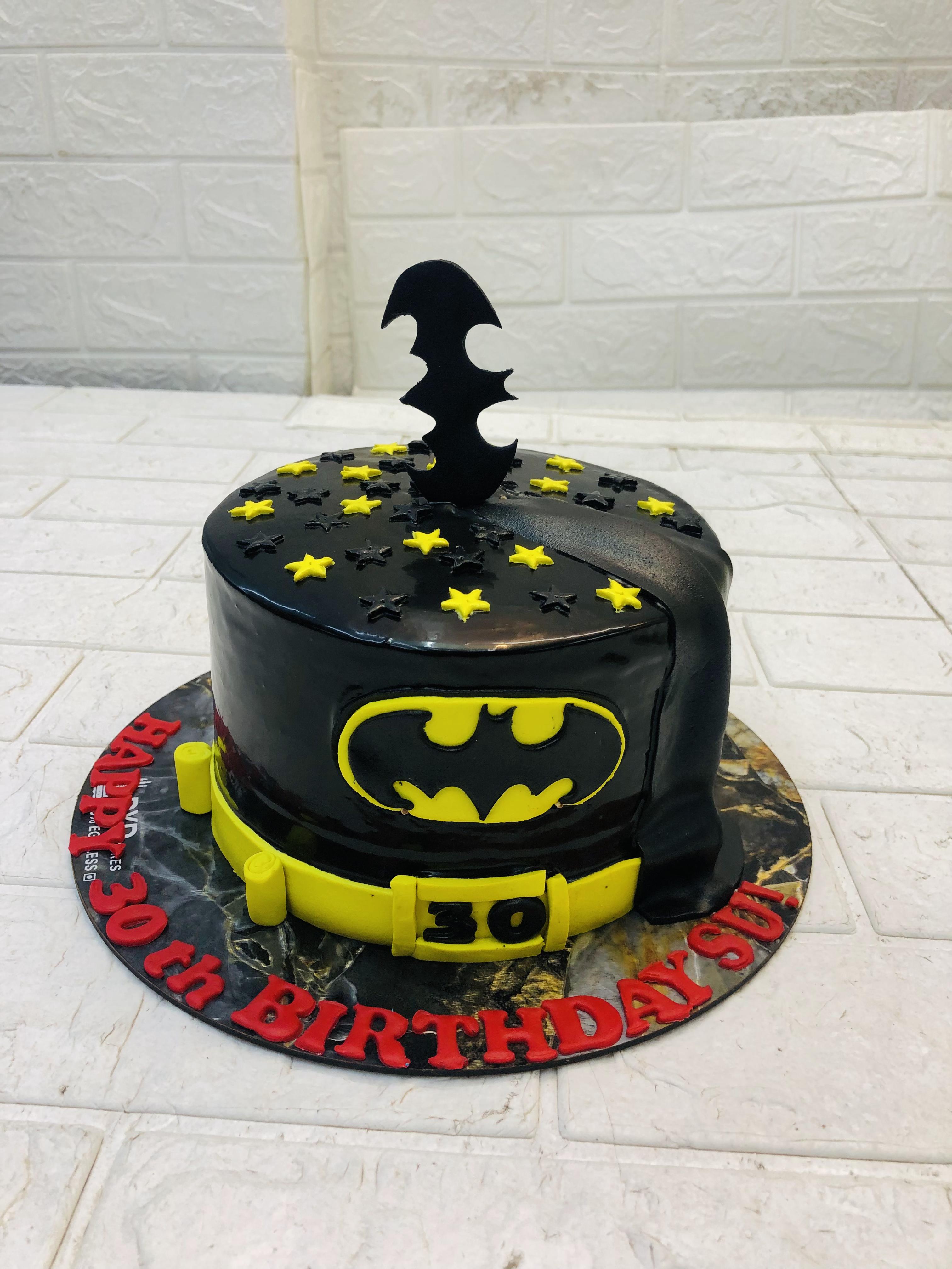 Batman Drip Birthday Cake