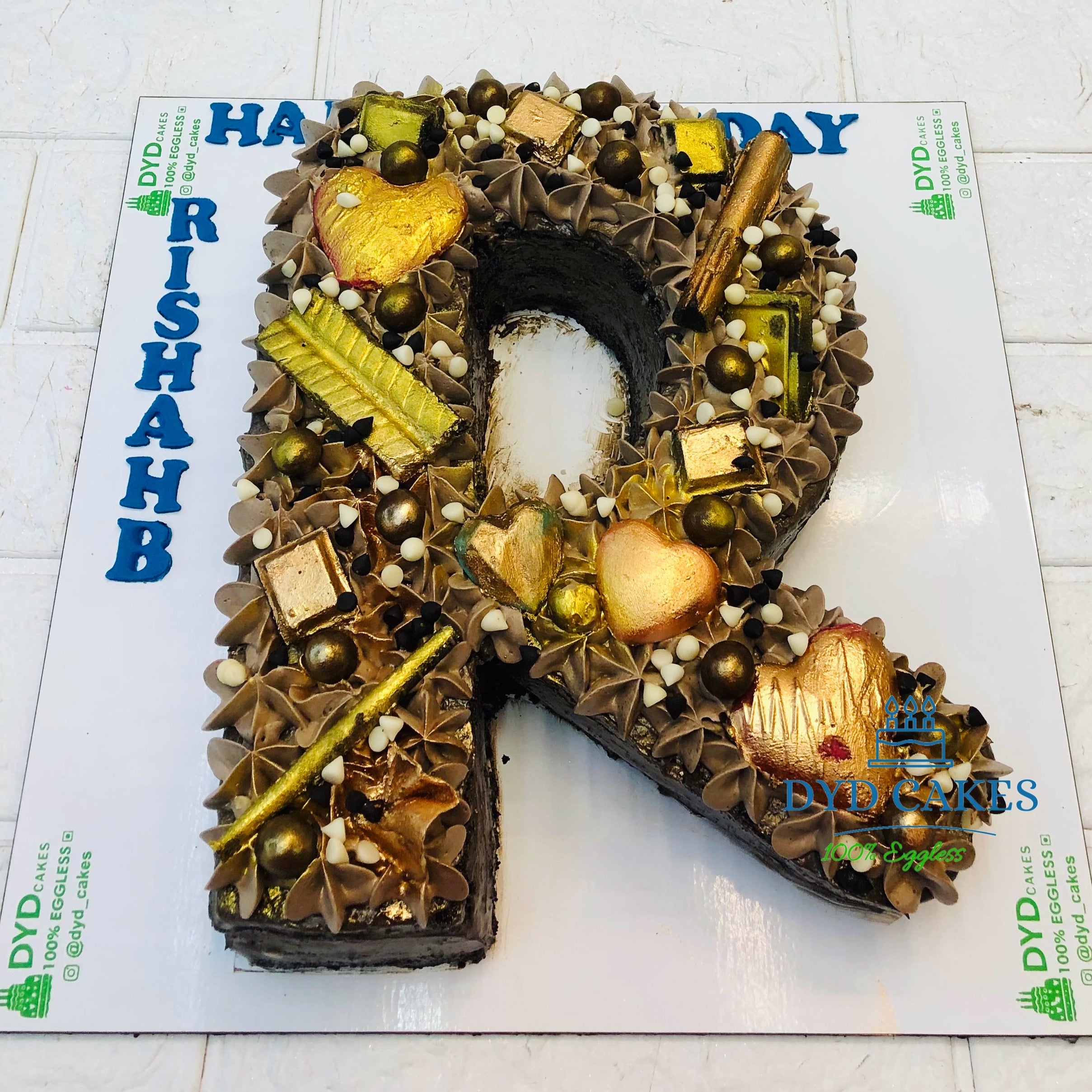 Monogram Chocolate Cake