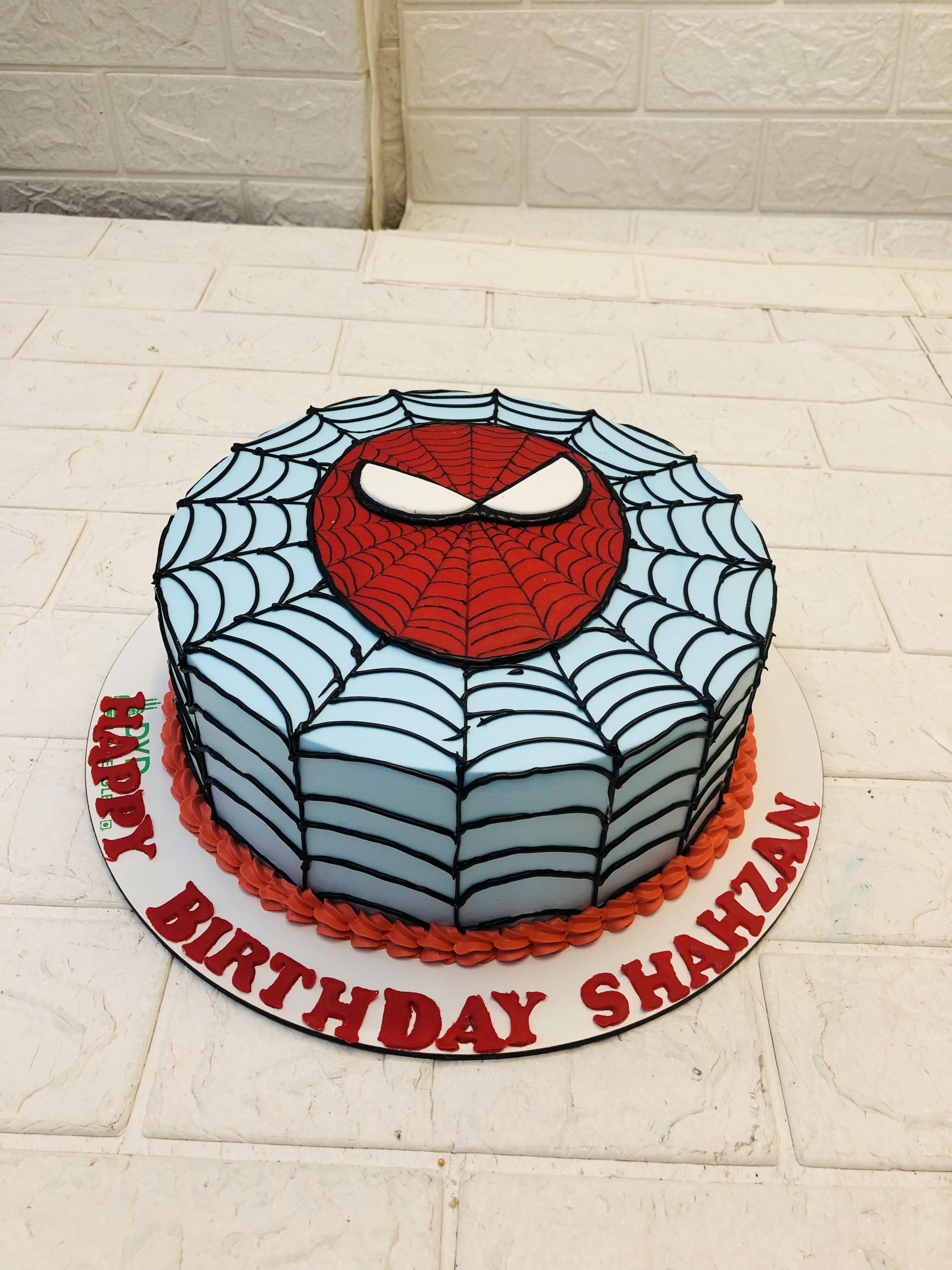 Spiderman Face Cake
