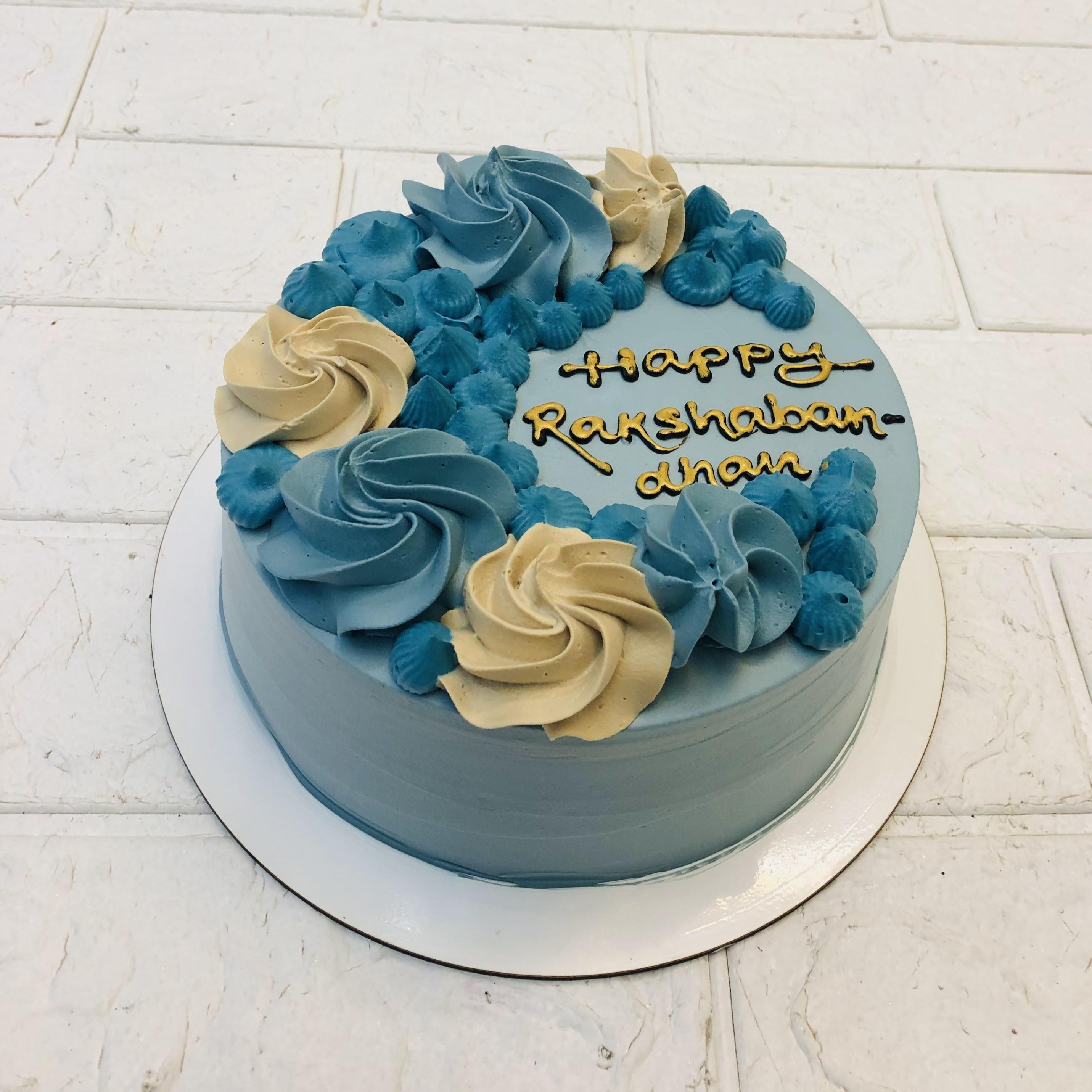 Blissful Blue Vanilla Cake