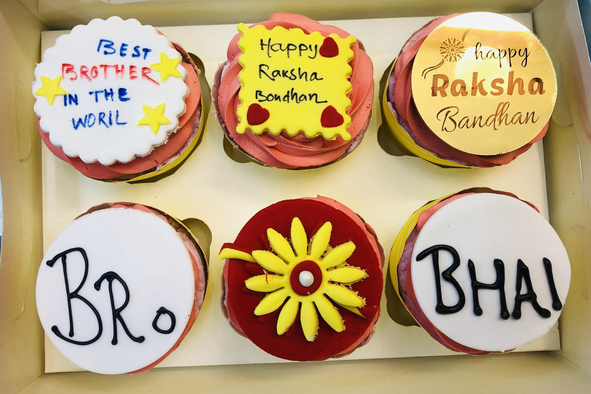 Raksha Bandhan 6 Cup Cakes Set