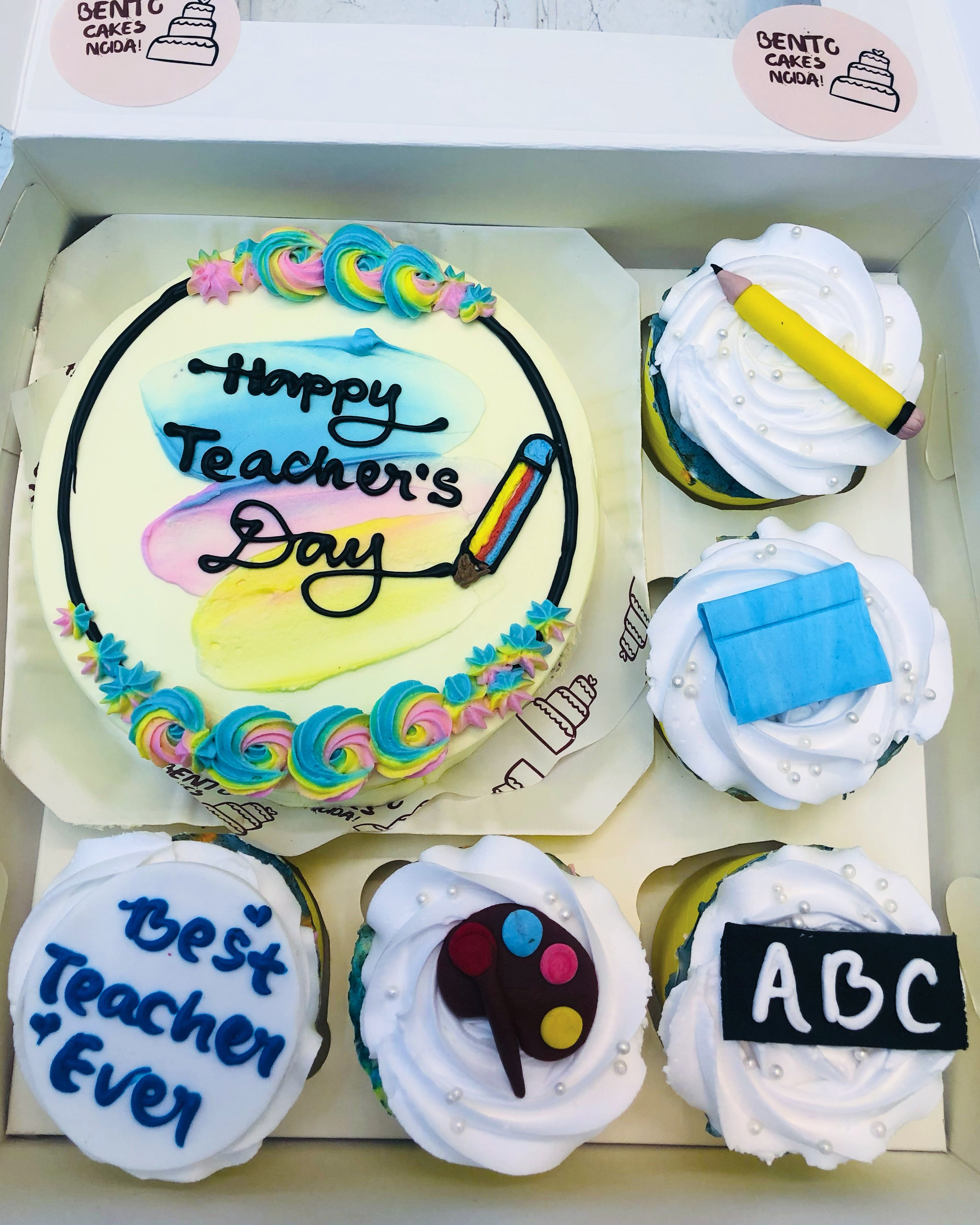 Floral White Teachers Day Bento Combo