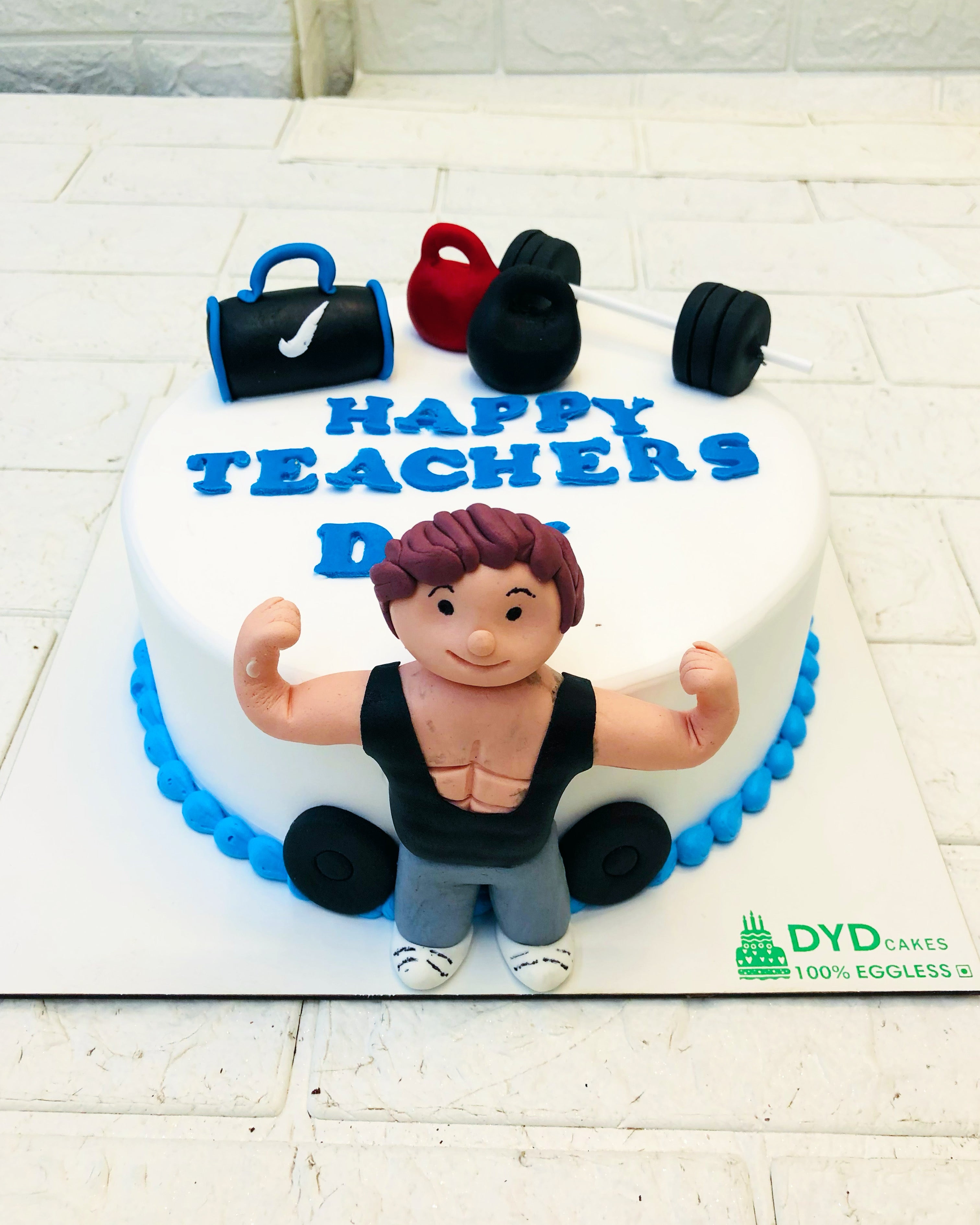 Body Builder Teachers Day Cake