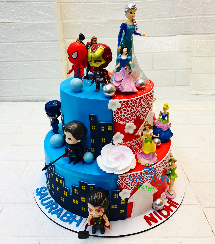Superhero Party Theme Cake