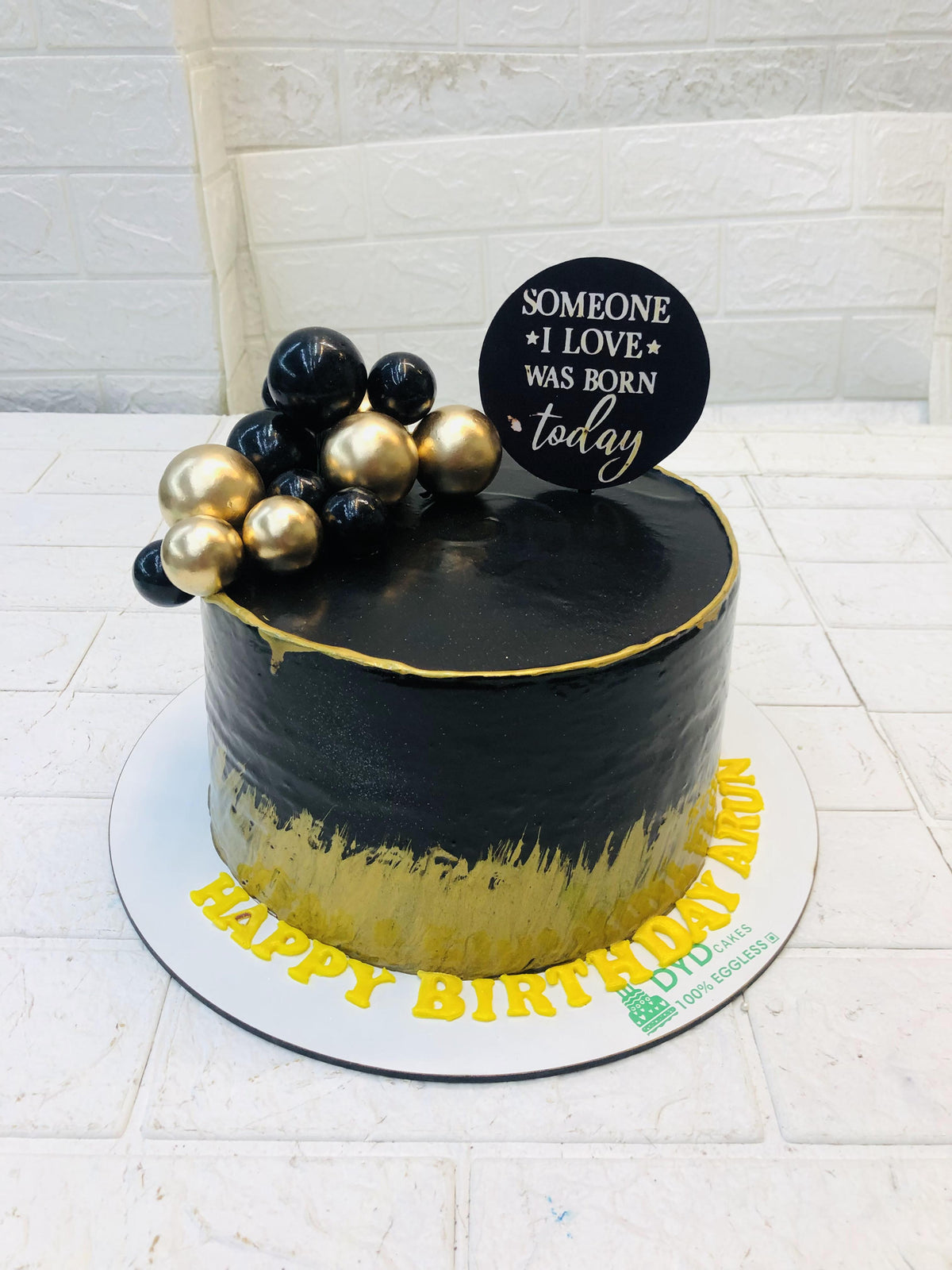 Black and Golden Cake