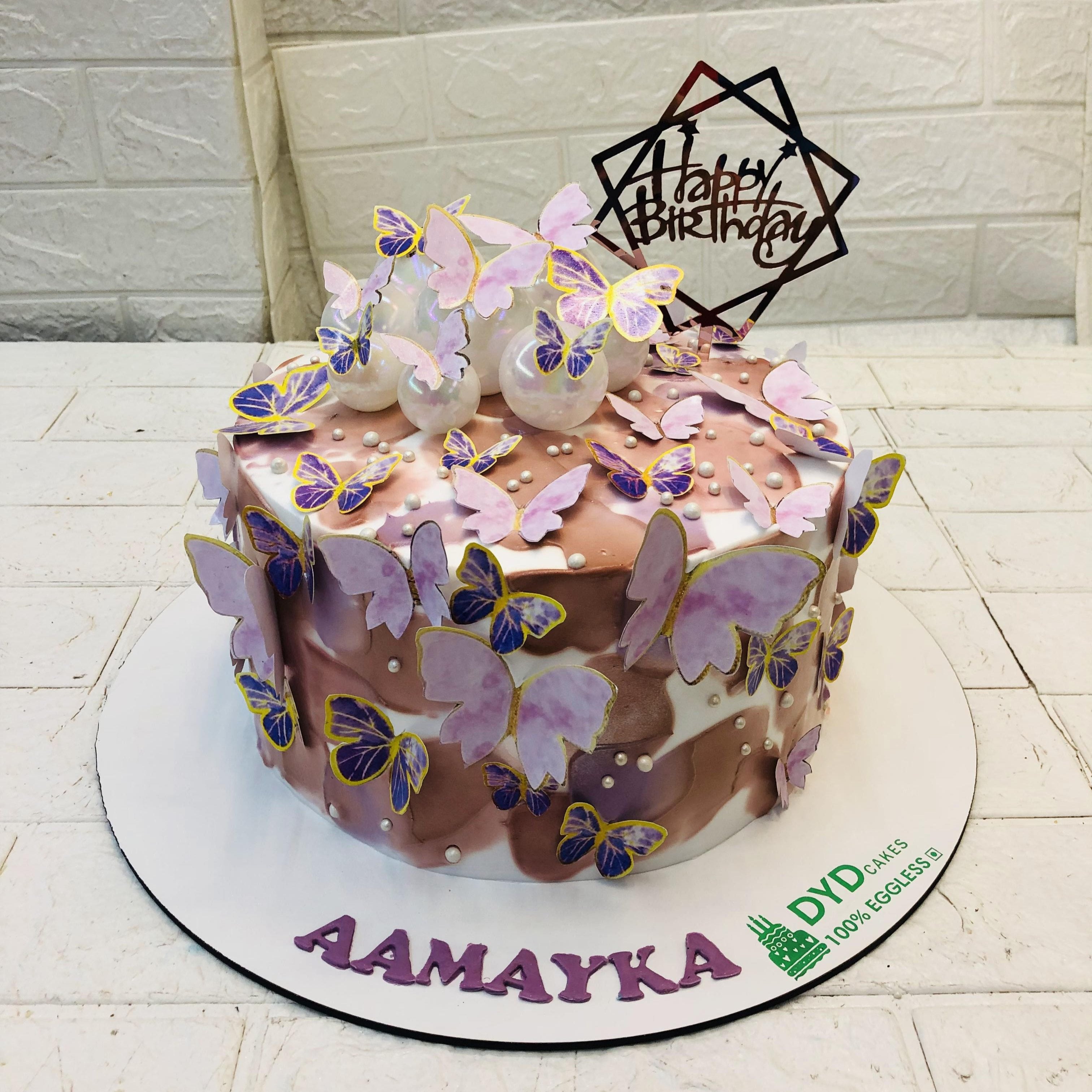 Blue-Purple Butterfly Cake