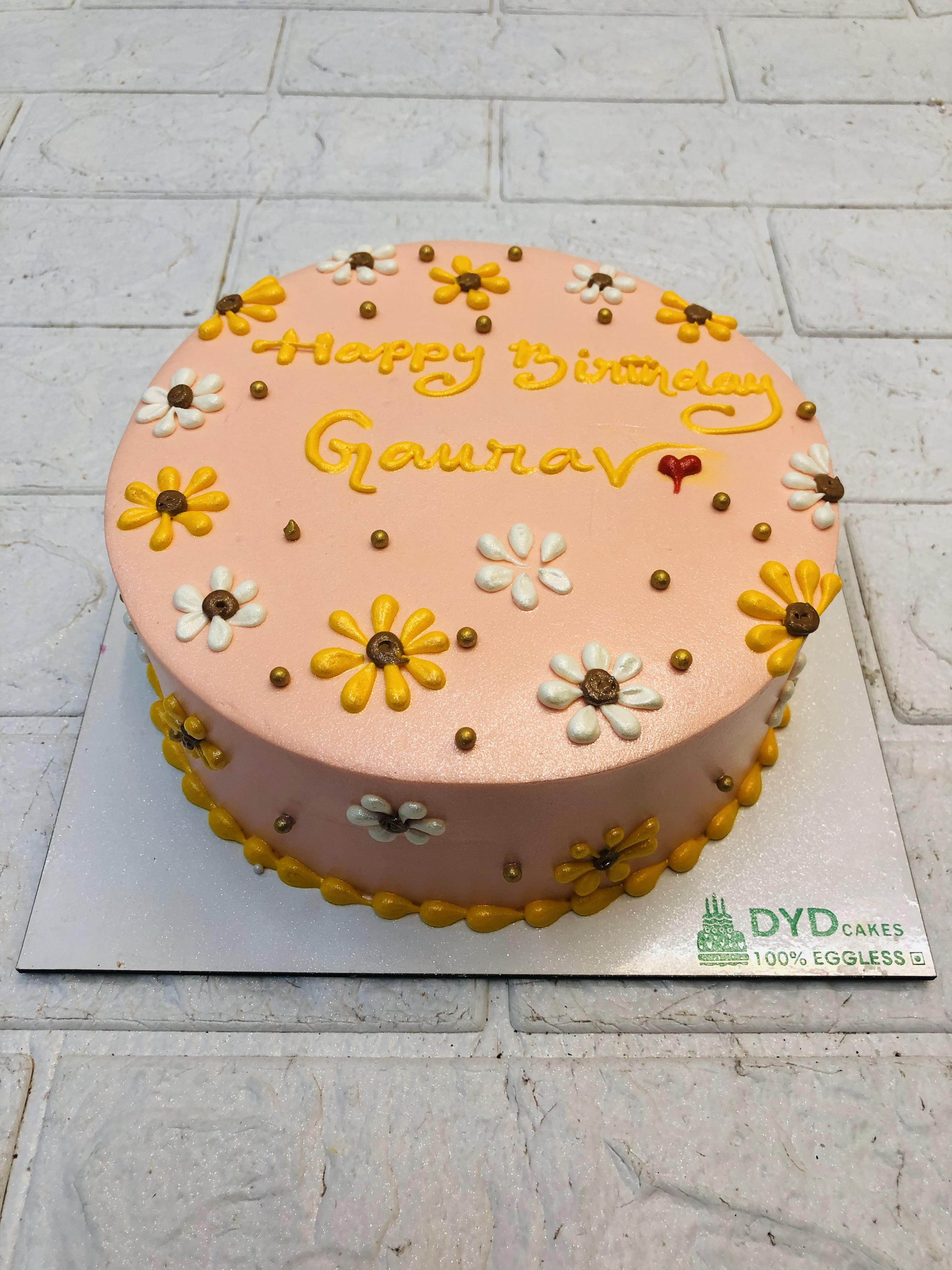 Hand  Buttercream Flowers Cake