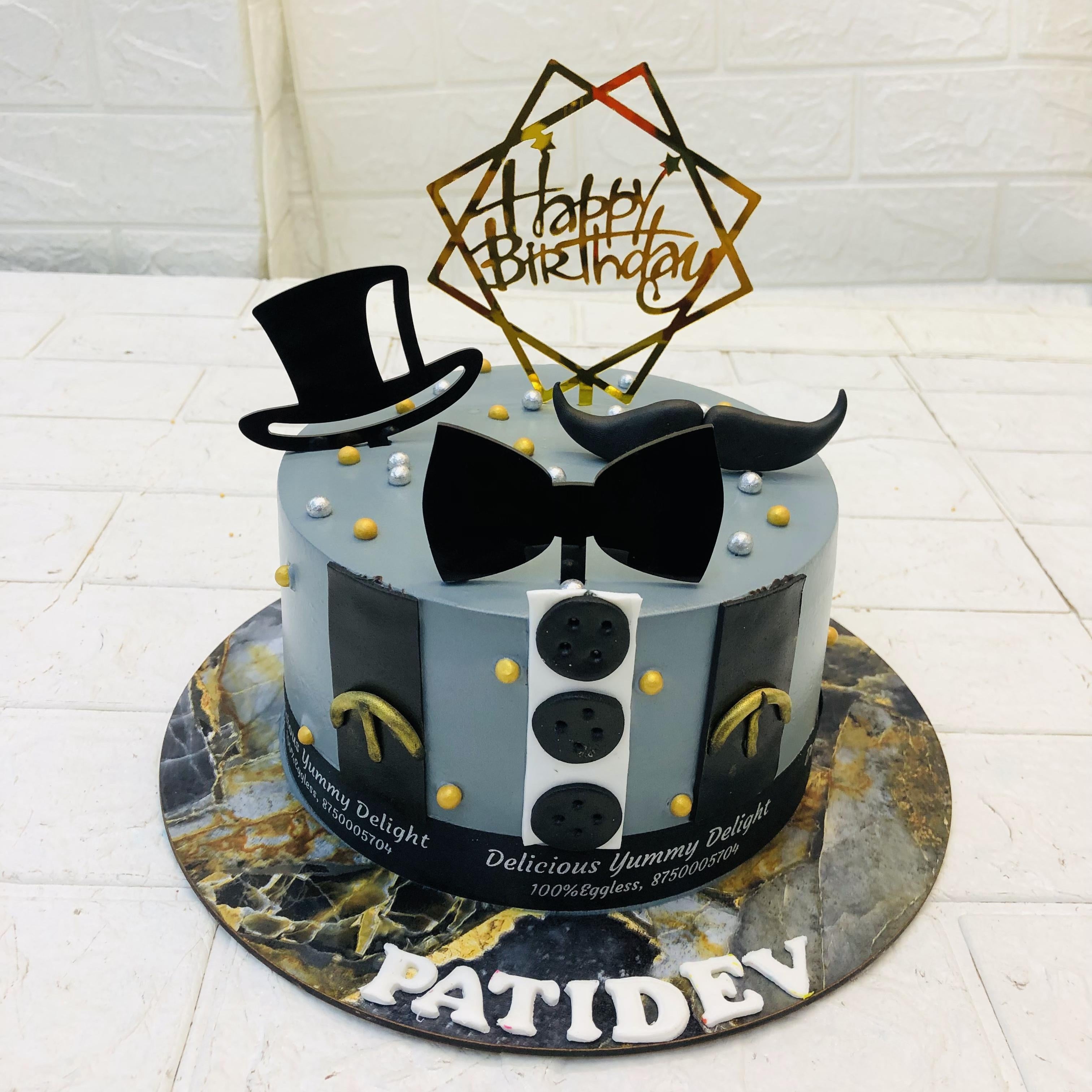 Moustache Theme Cake