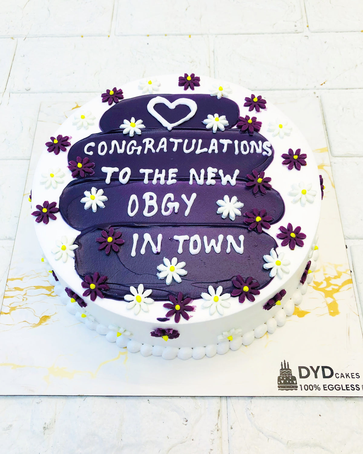 Little Purple White Florals Cake