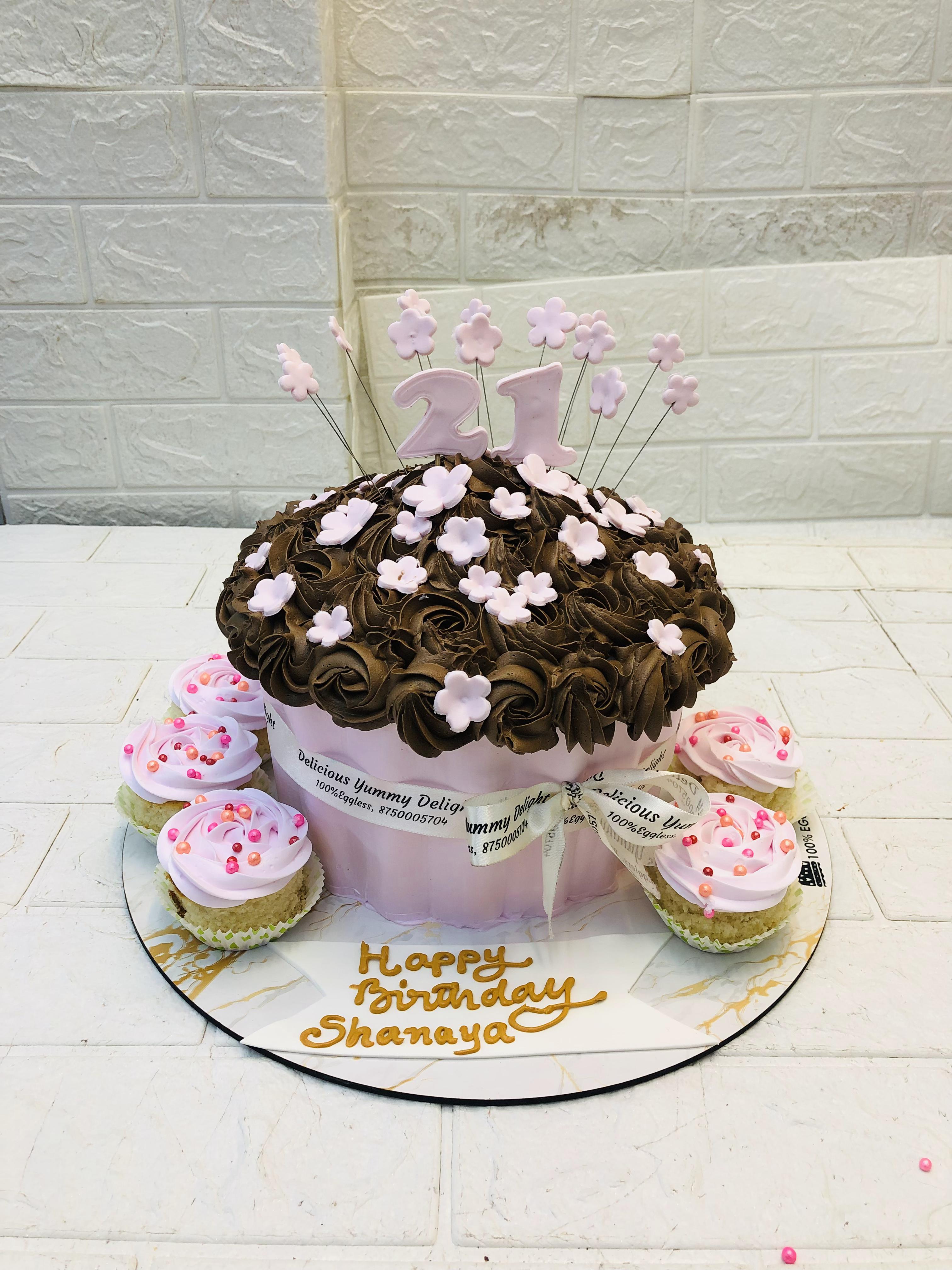 Chocolate Pink Birthday Cake