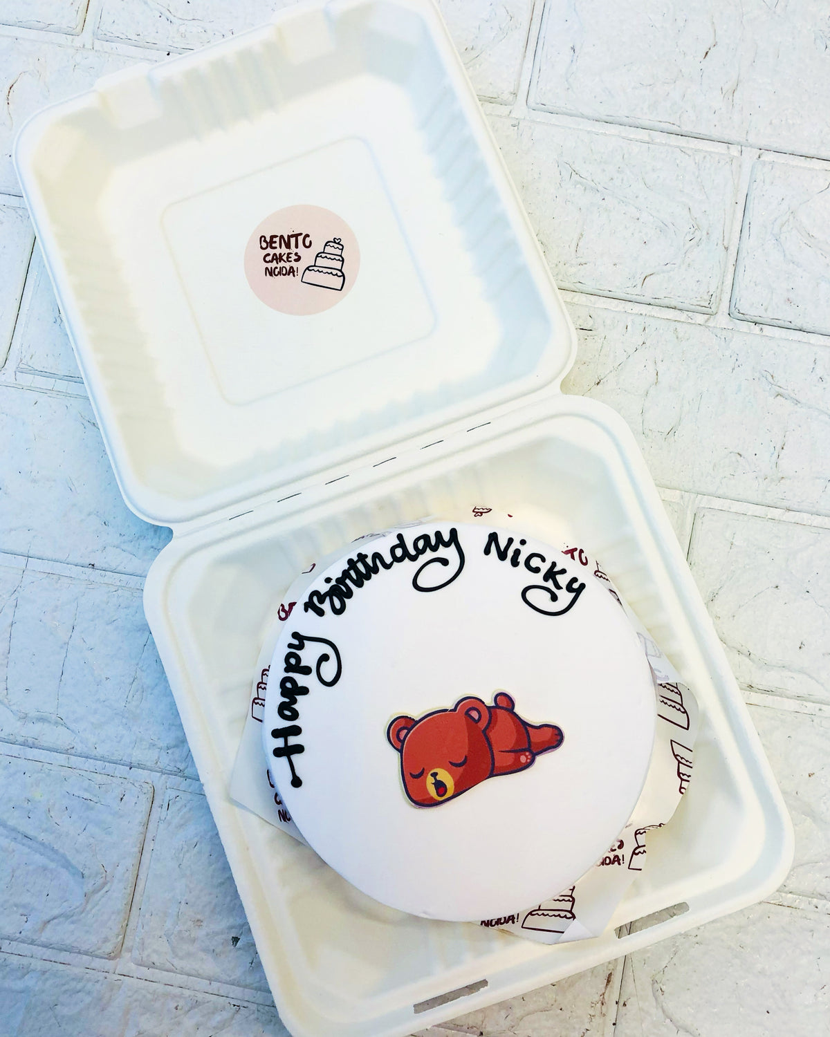 Sleepy Teddy Theme Bento Cake – Bento Cakes Noida