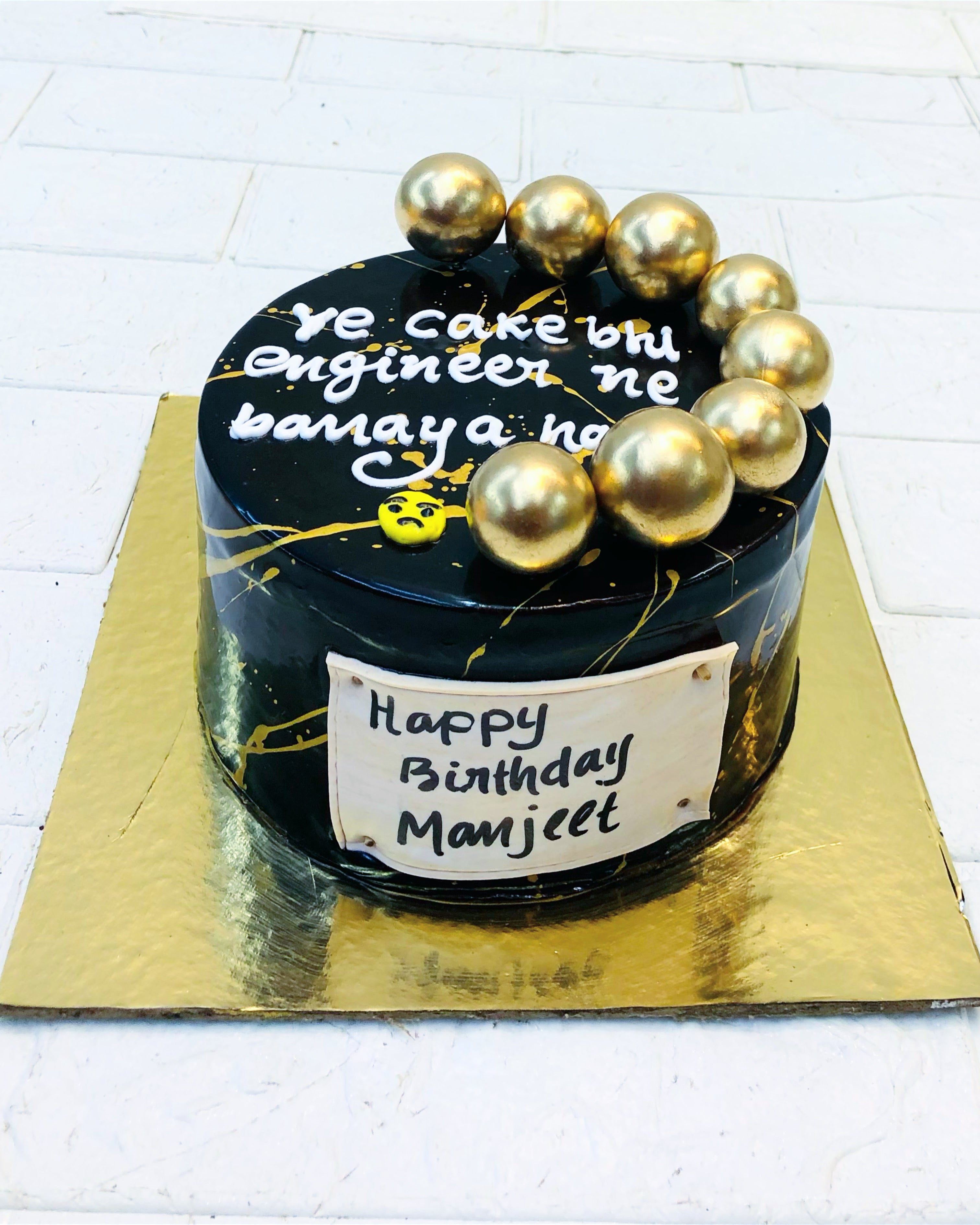 Engineer Memes Theme Black Cake