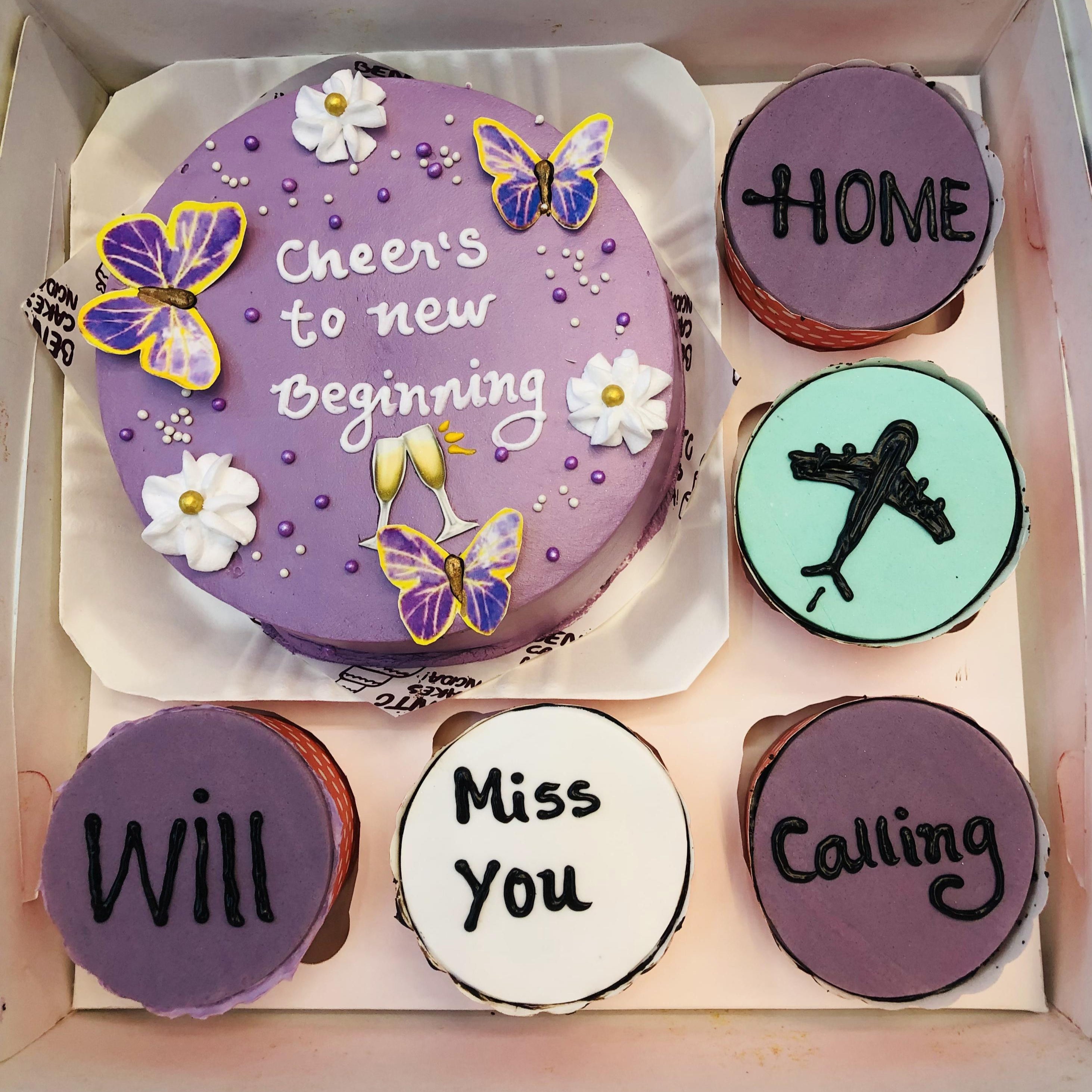 Farewell Theme Bento Combo Cake