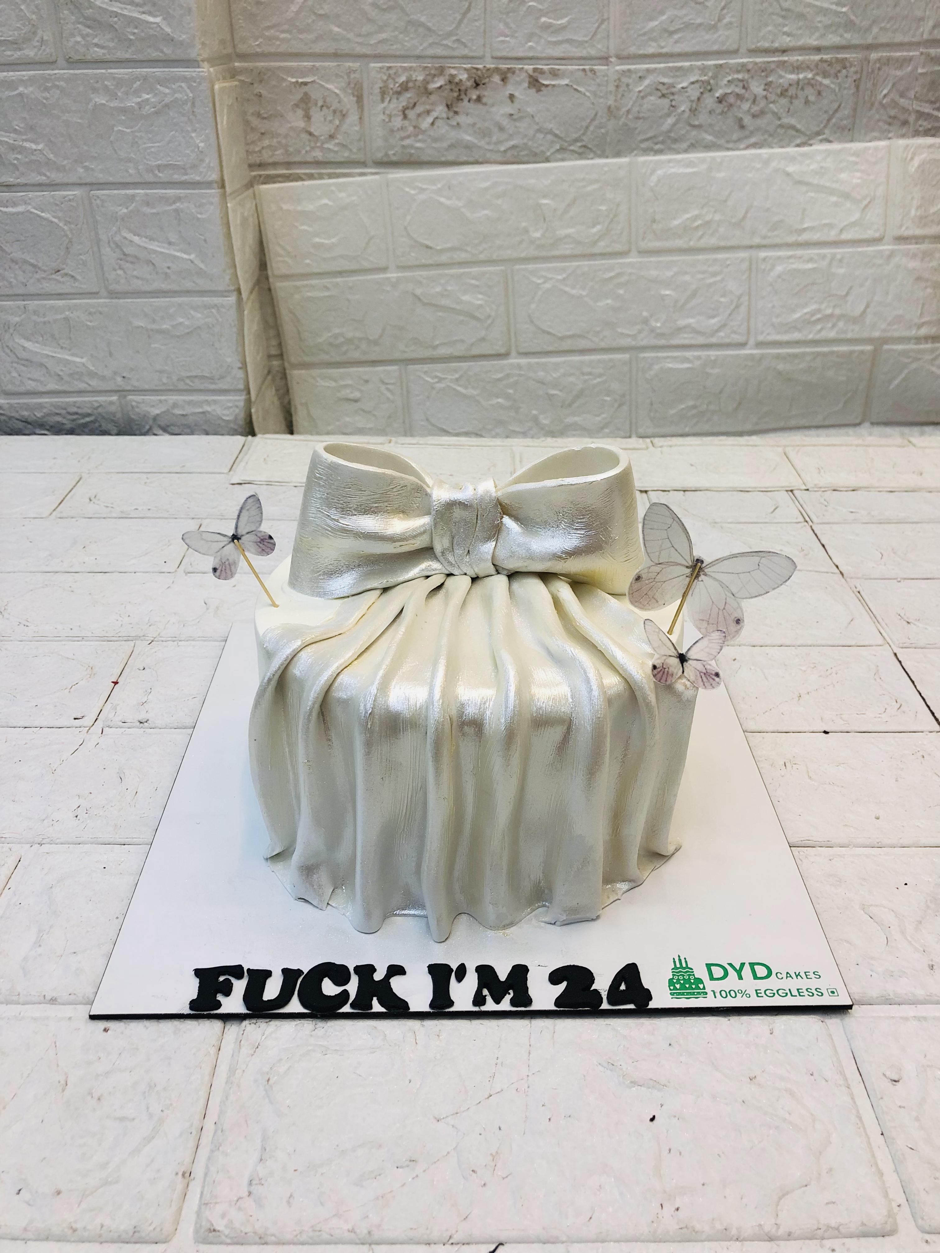 100% Eggless Ribbon Cake in Noida , Greater Noida, Delhi from DYD Cakes