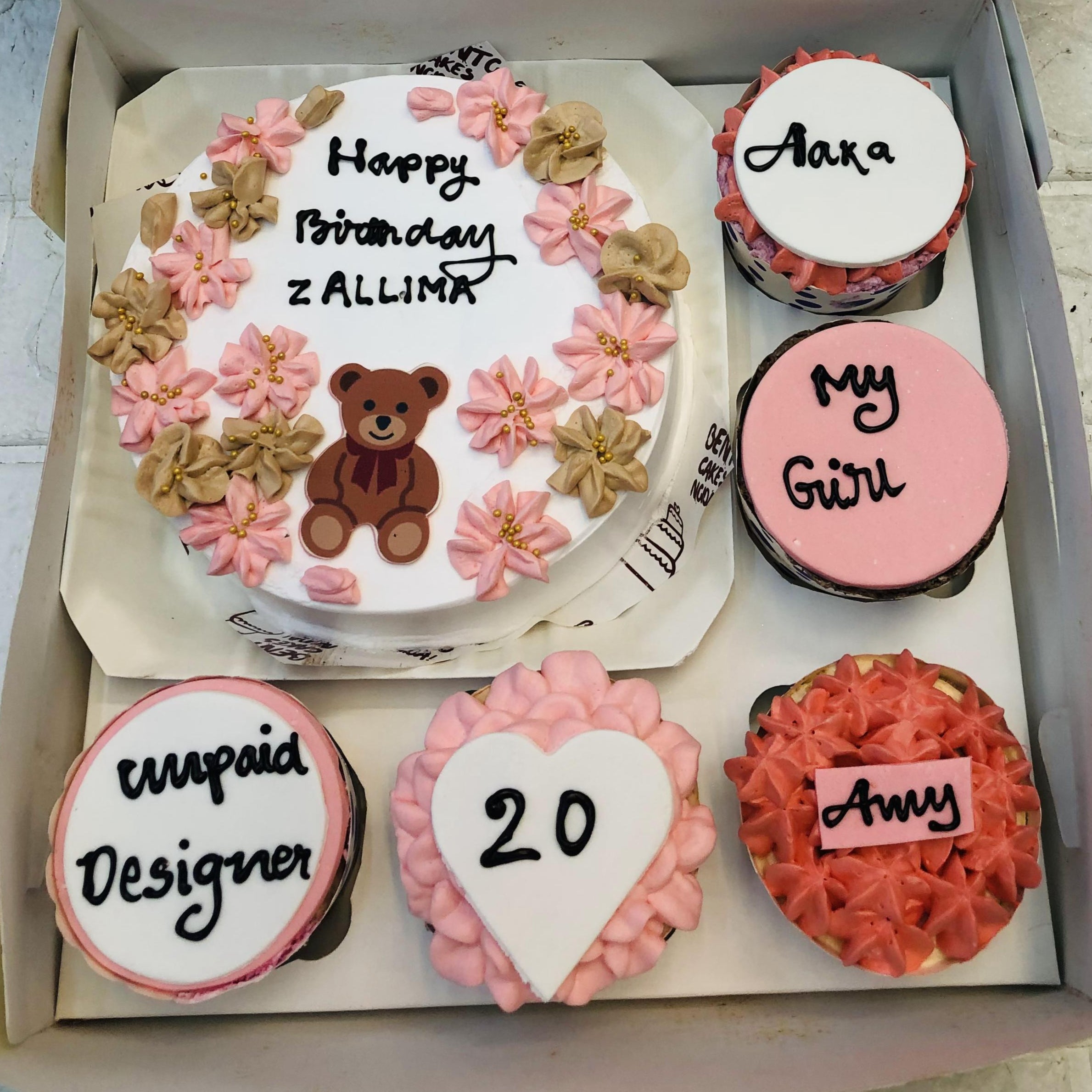 Teddy Theme Bento Combo Cake