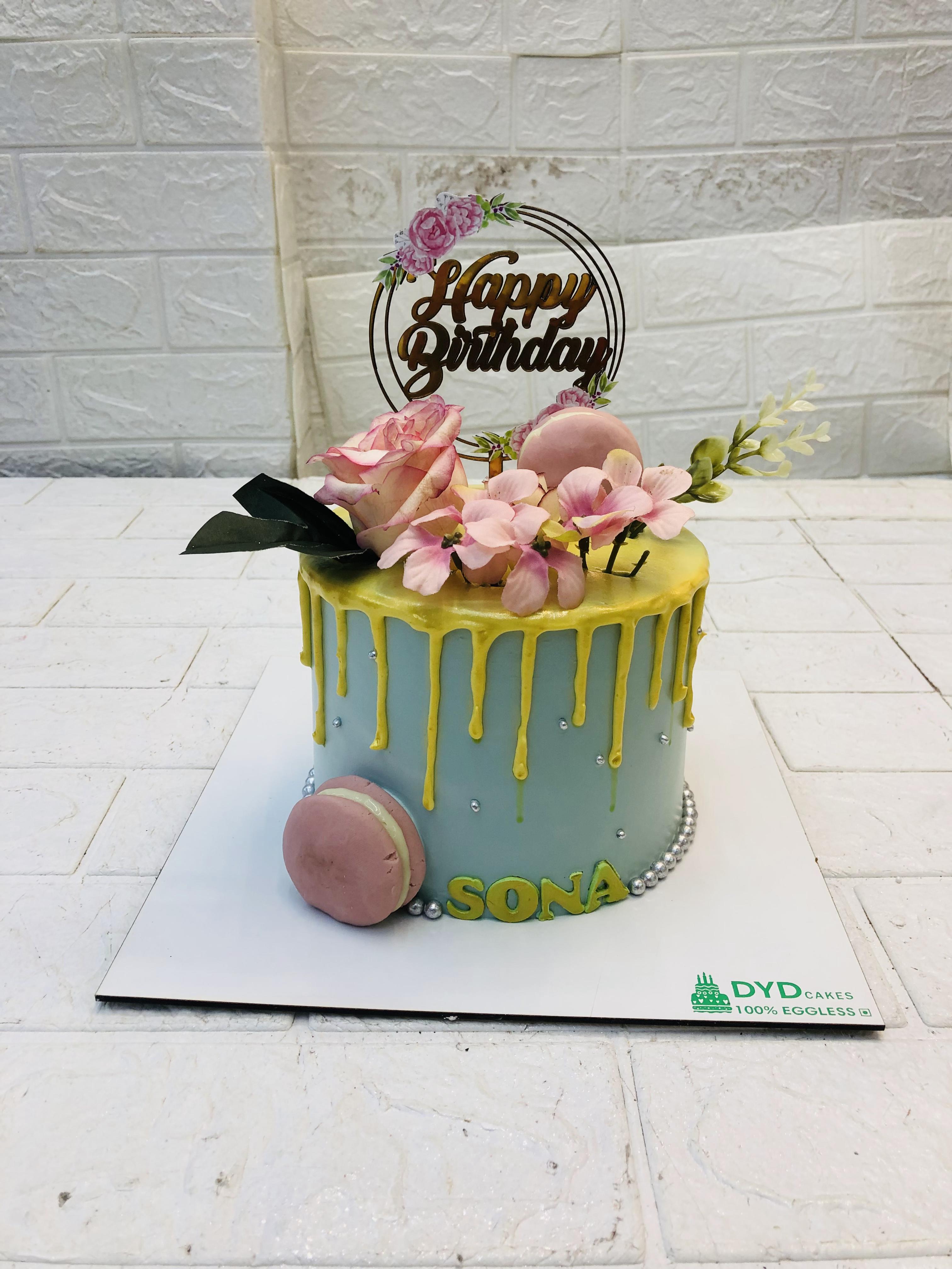 Pastel Colours Birthday Cake