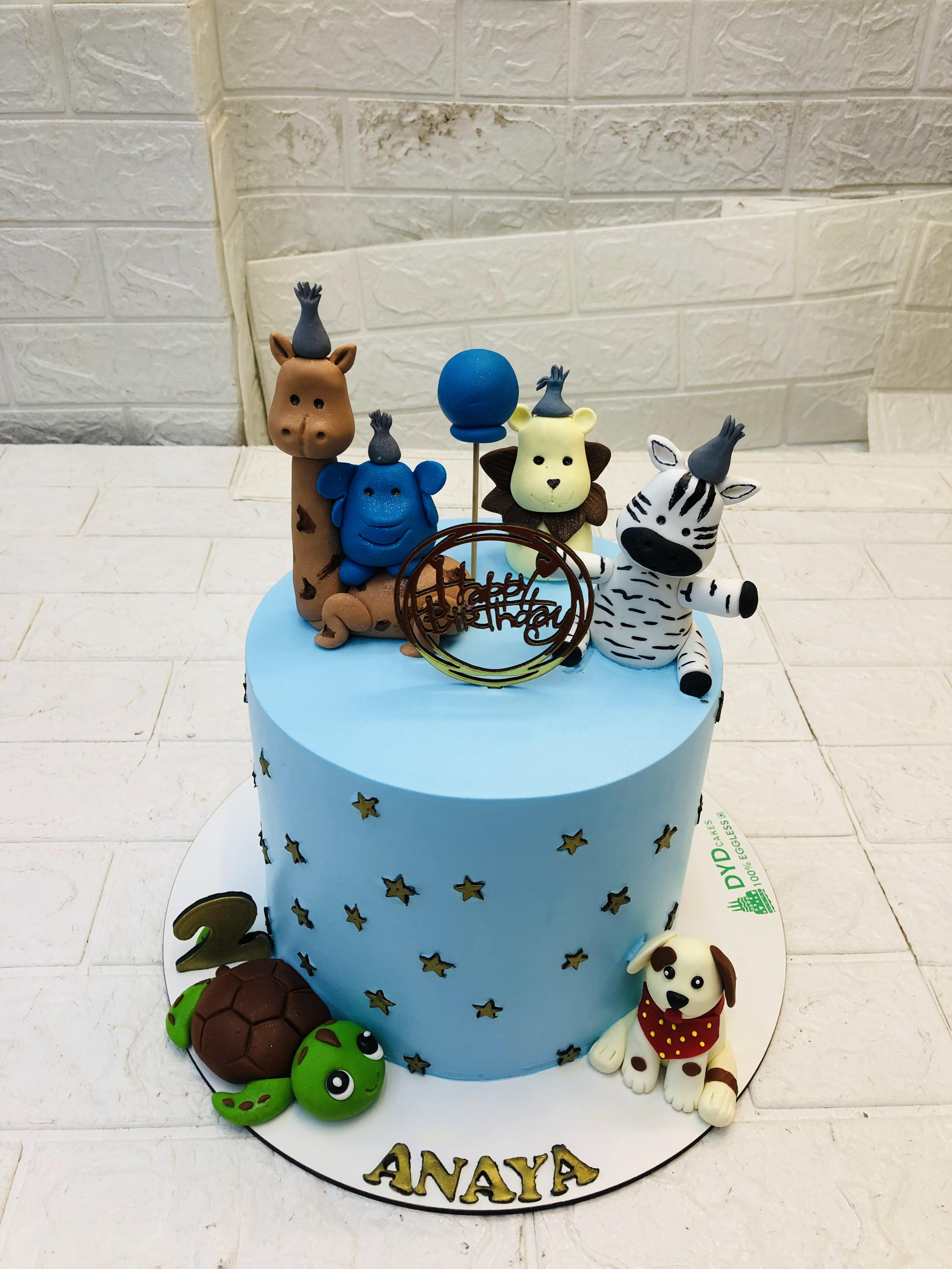 Cute Animal Birthday Cake