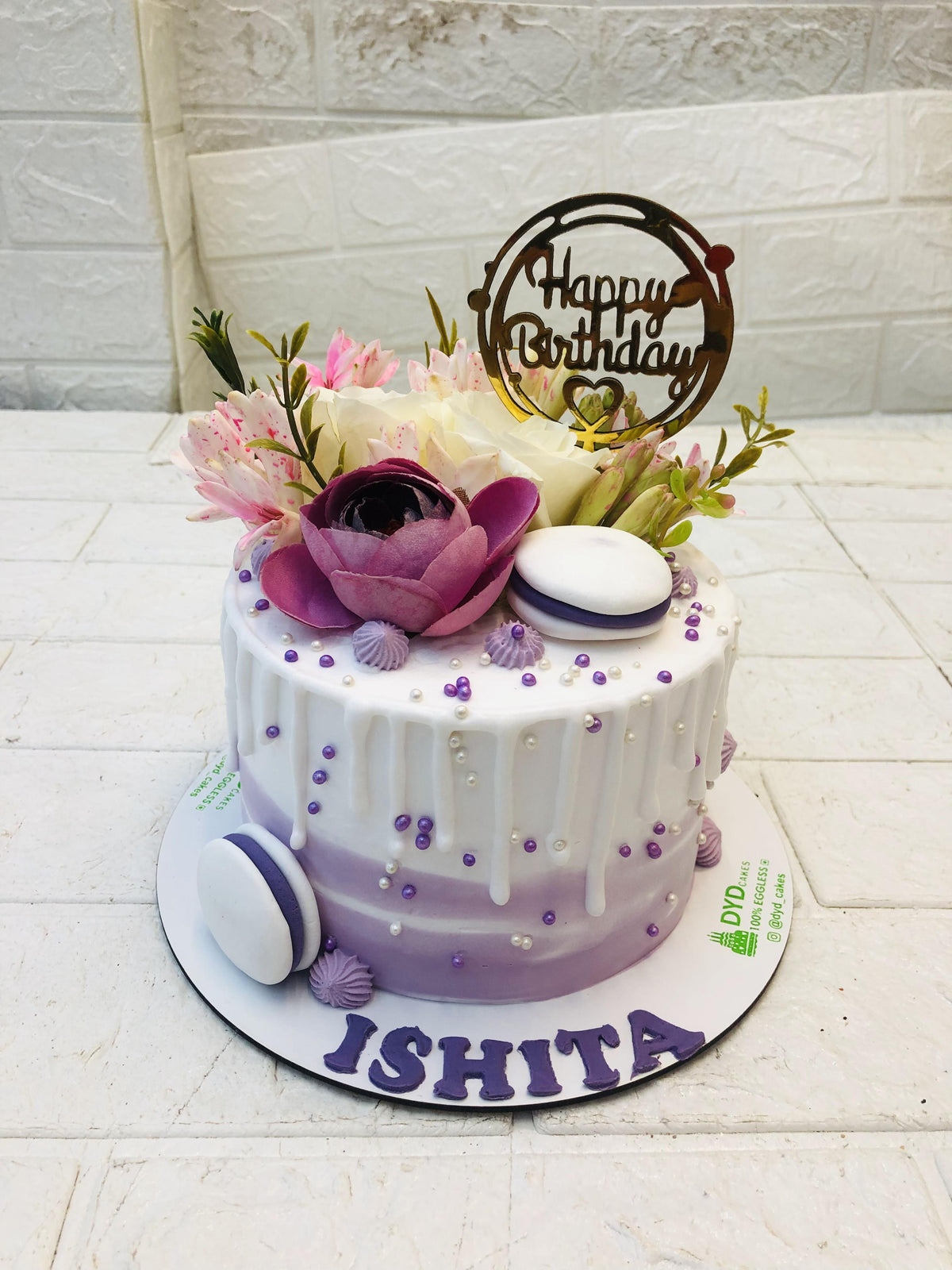 Purple Drip Theme Cake