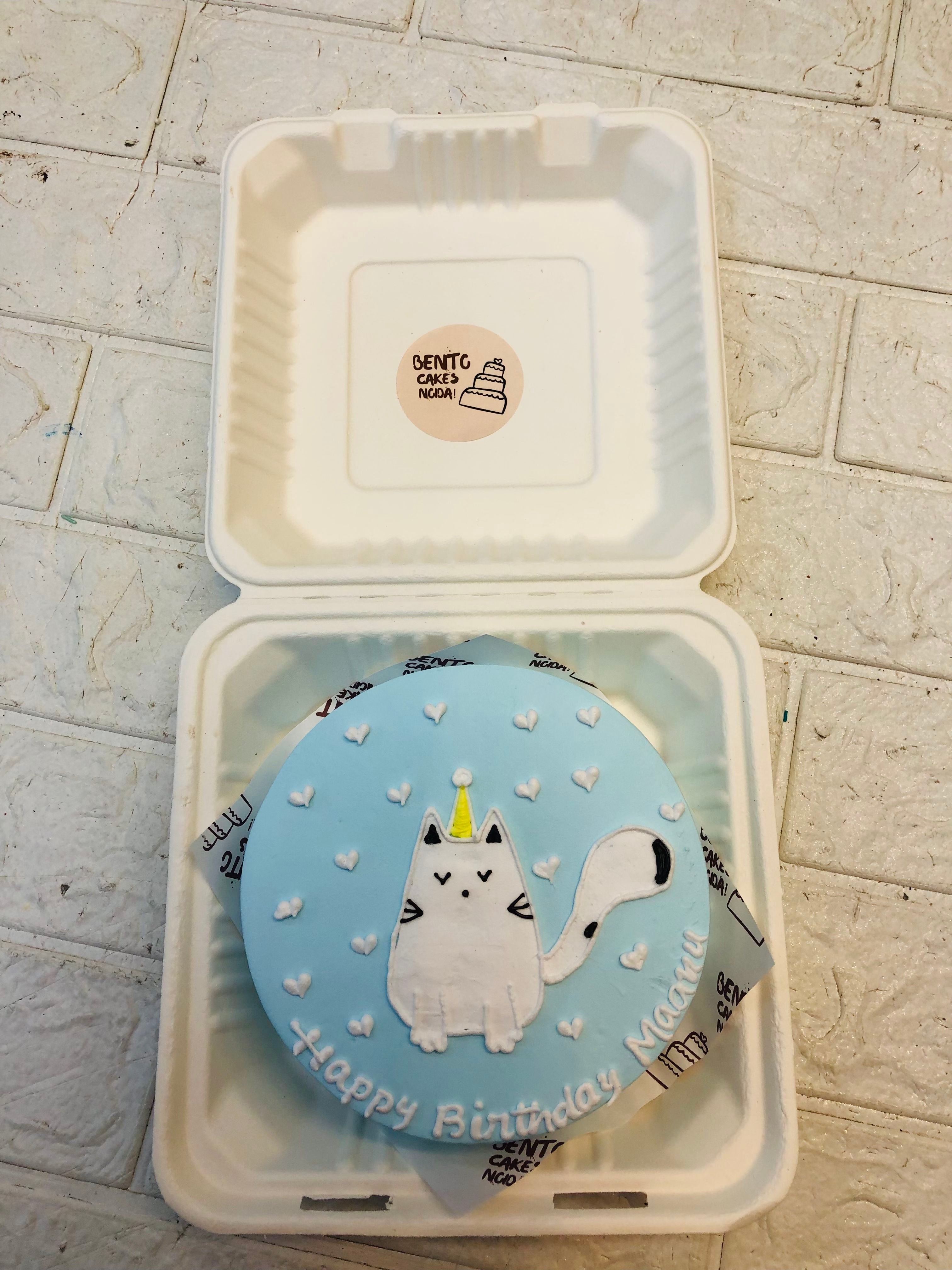 White Kitty Lovely Bento Cake