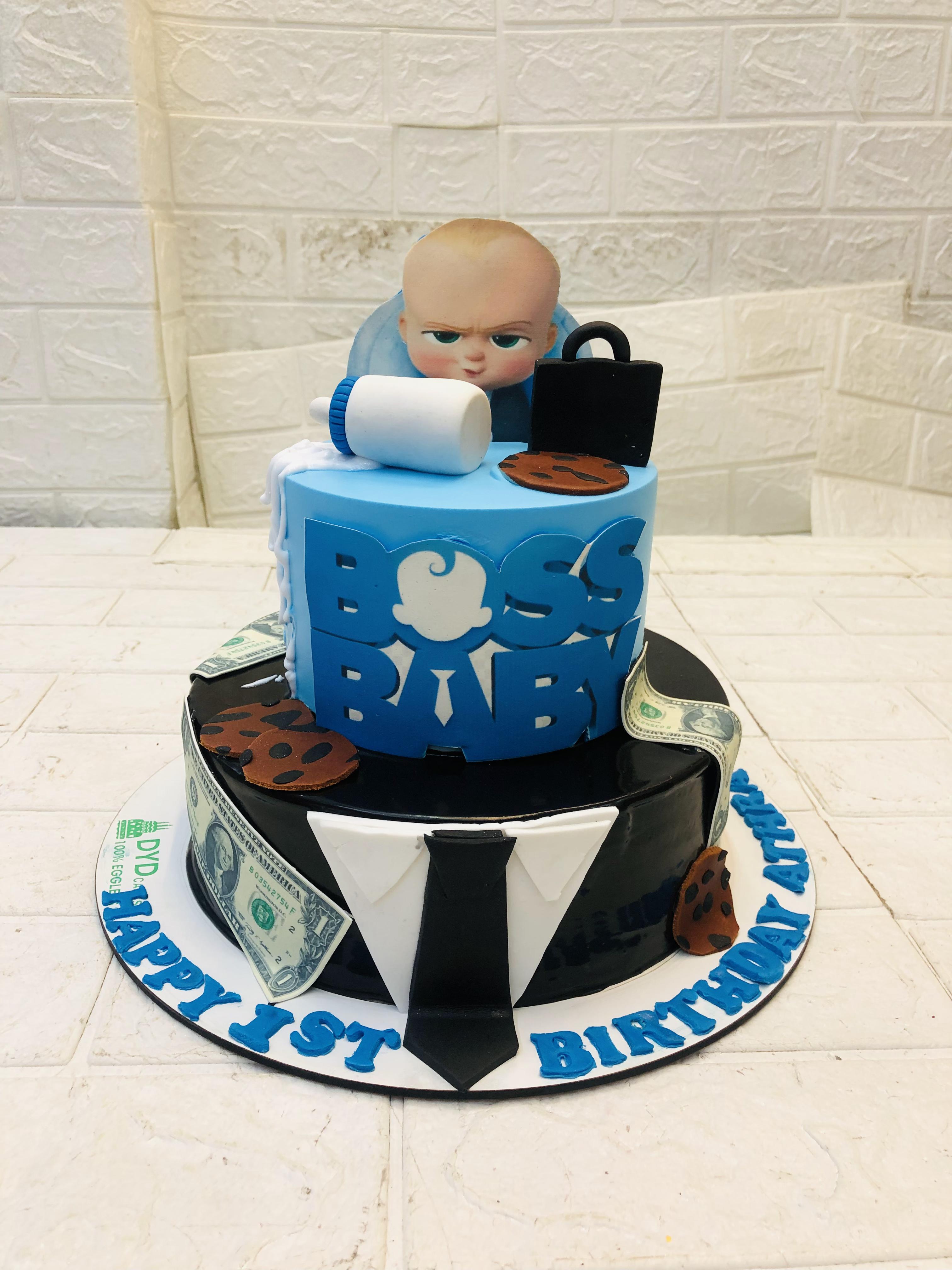 Boss Baby First Birthday Cake