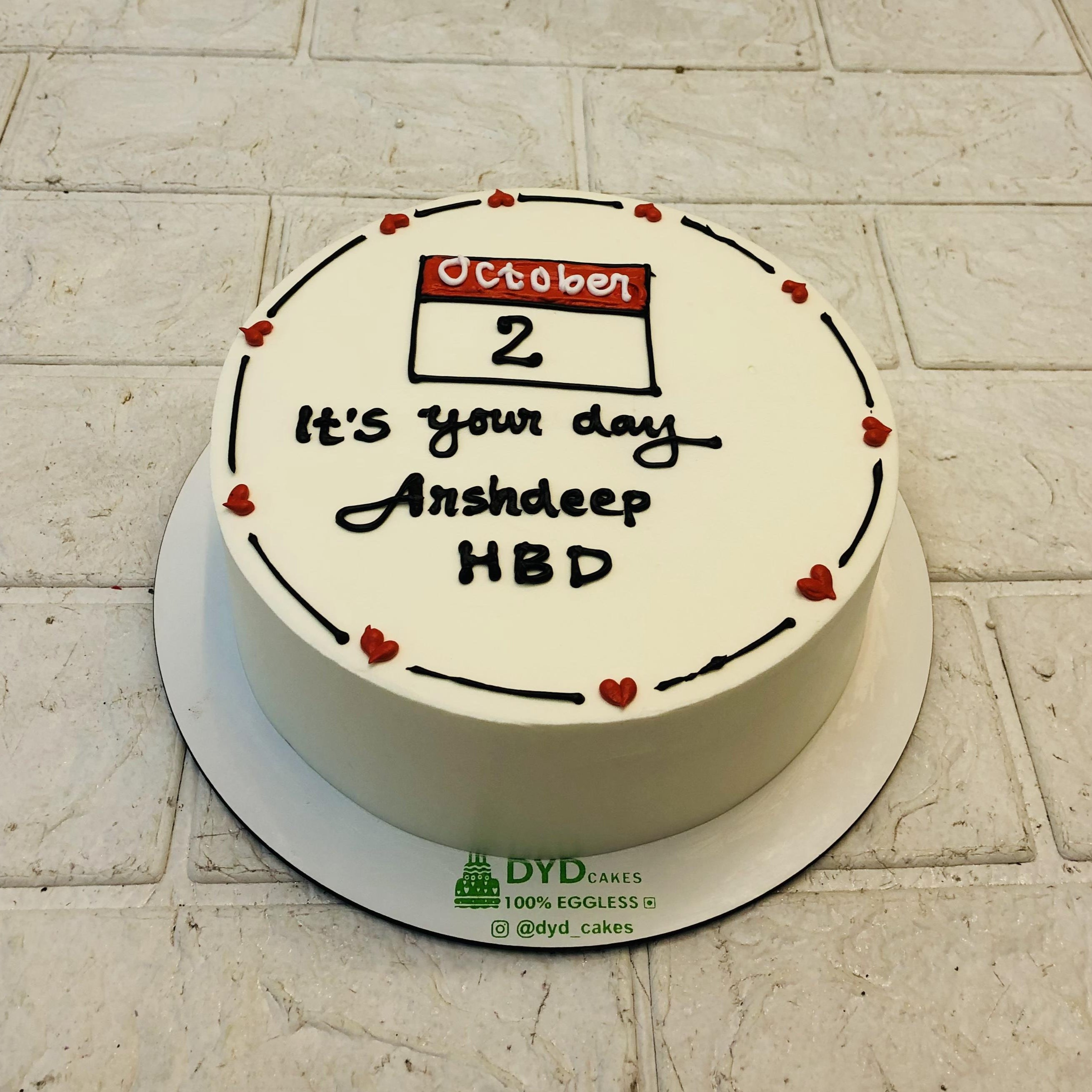 Calendar Theme Birthday Cake