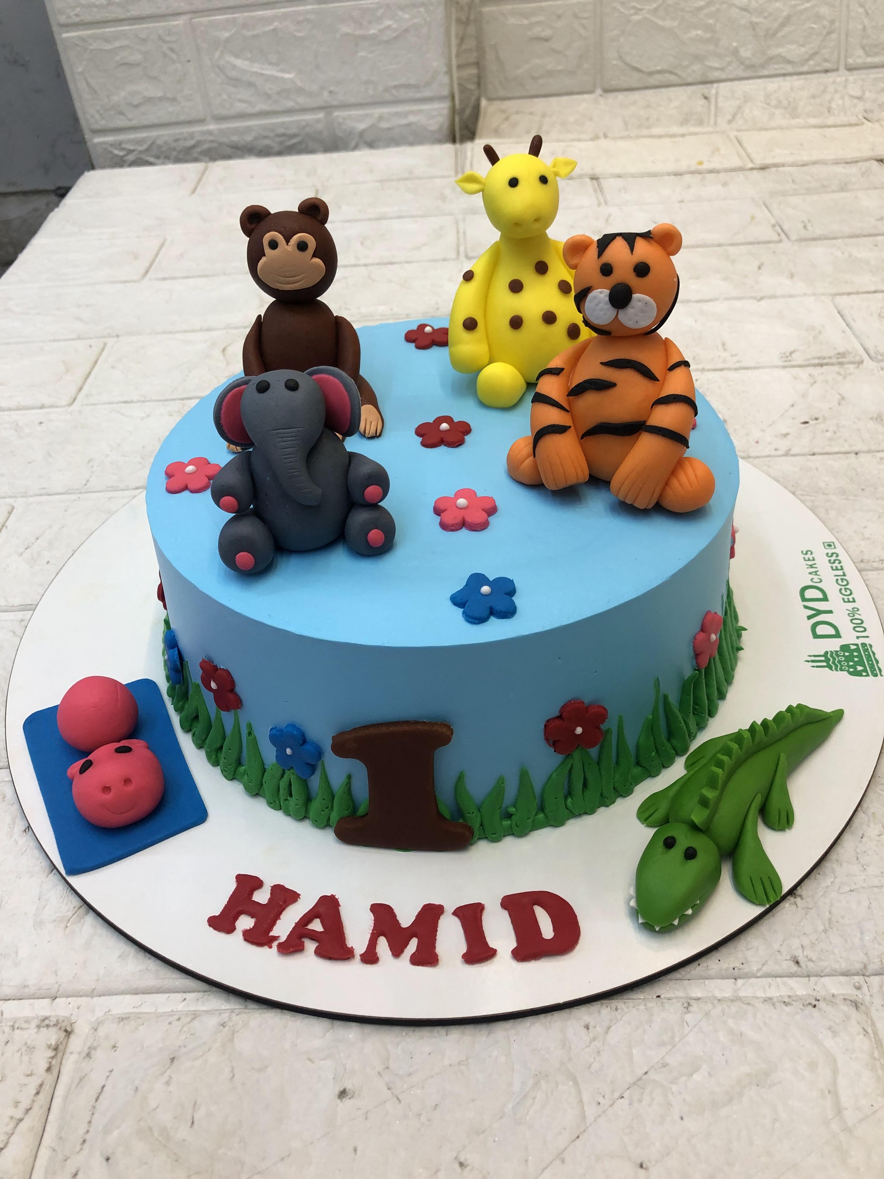 Jungle Celebration Theme Cake