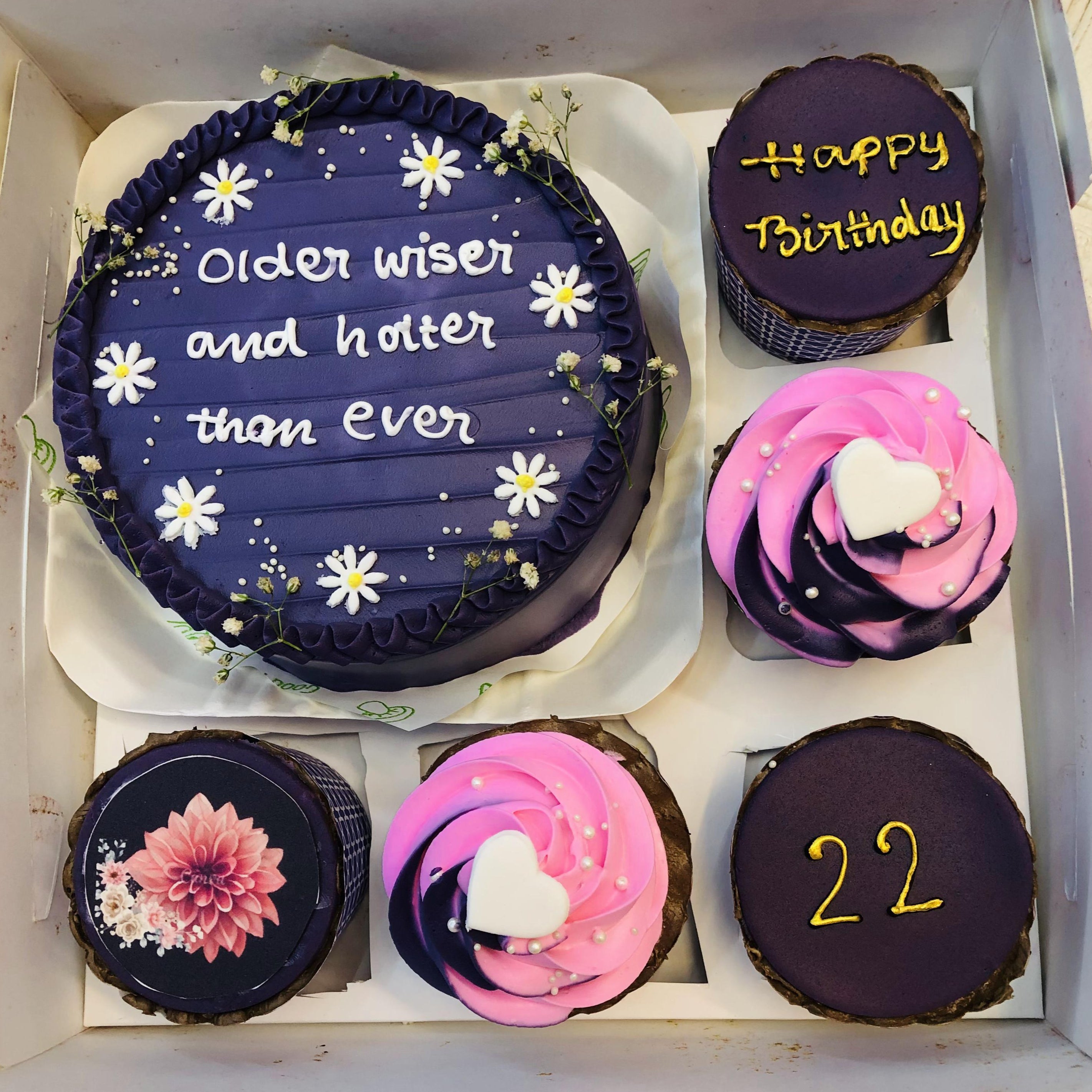 Blue Pink Bento Combo Cake