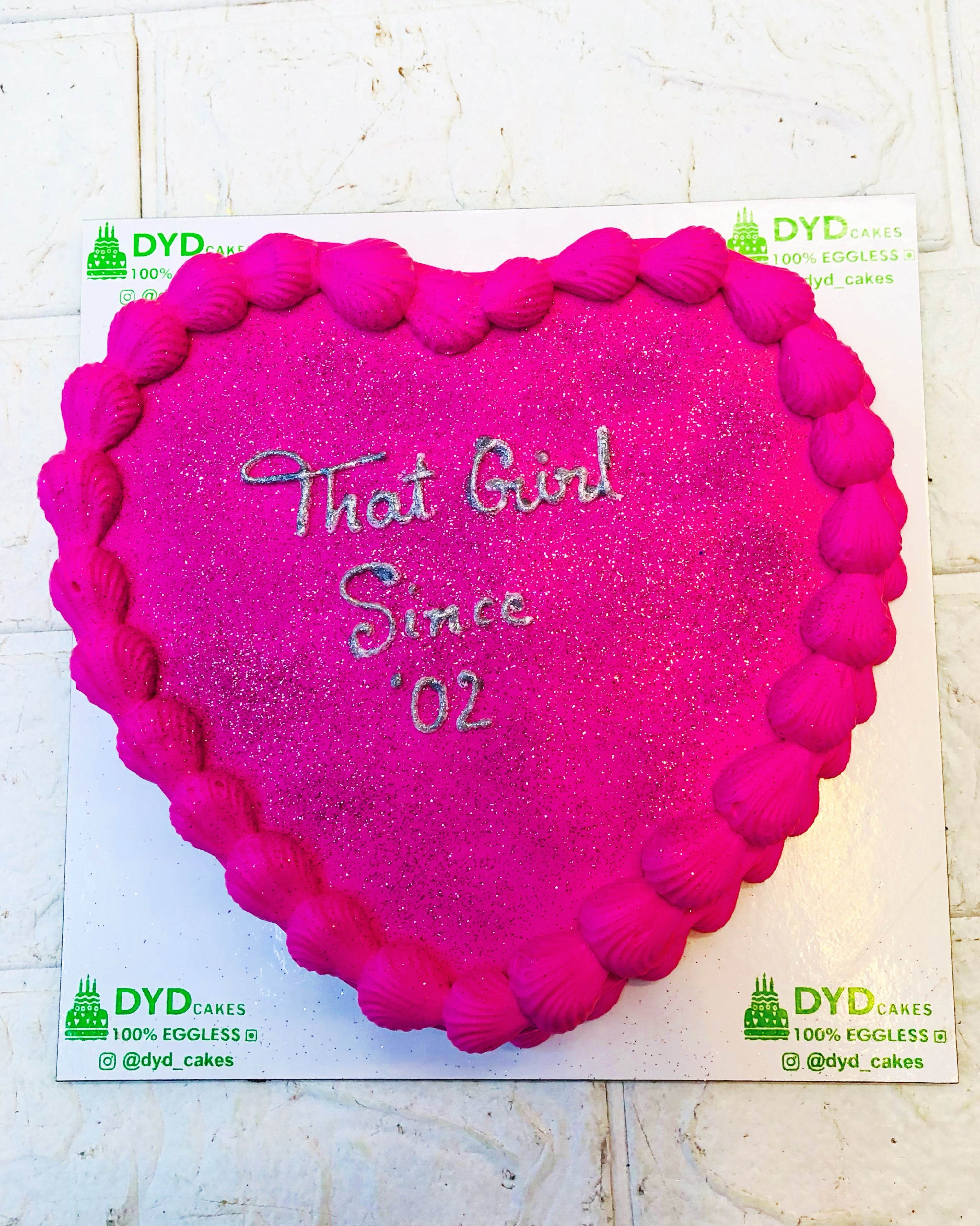 Girls Theme Pink Heart Cake