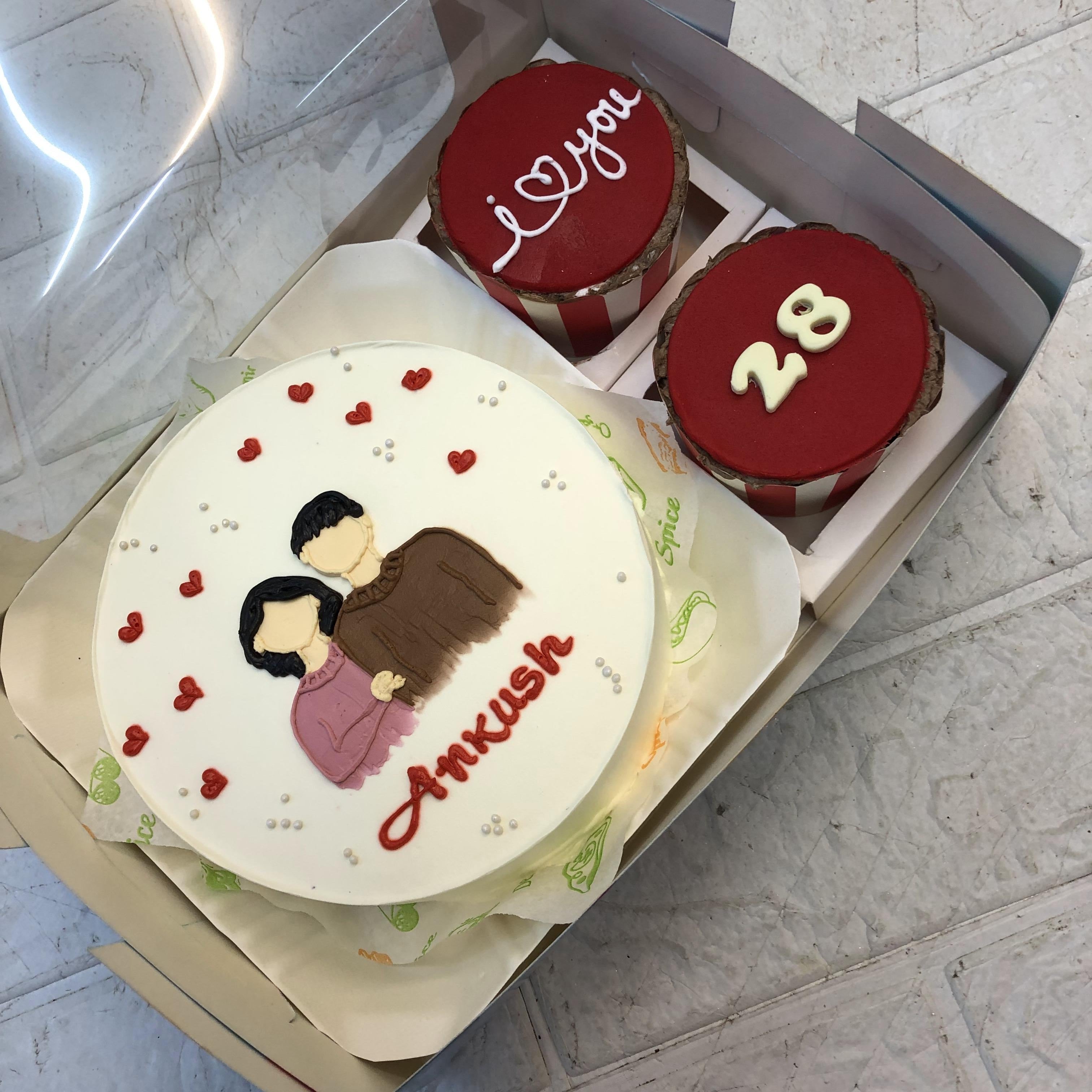 Love Theme Mini Bento Combo Cake