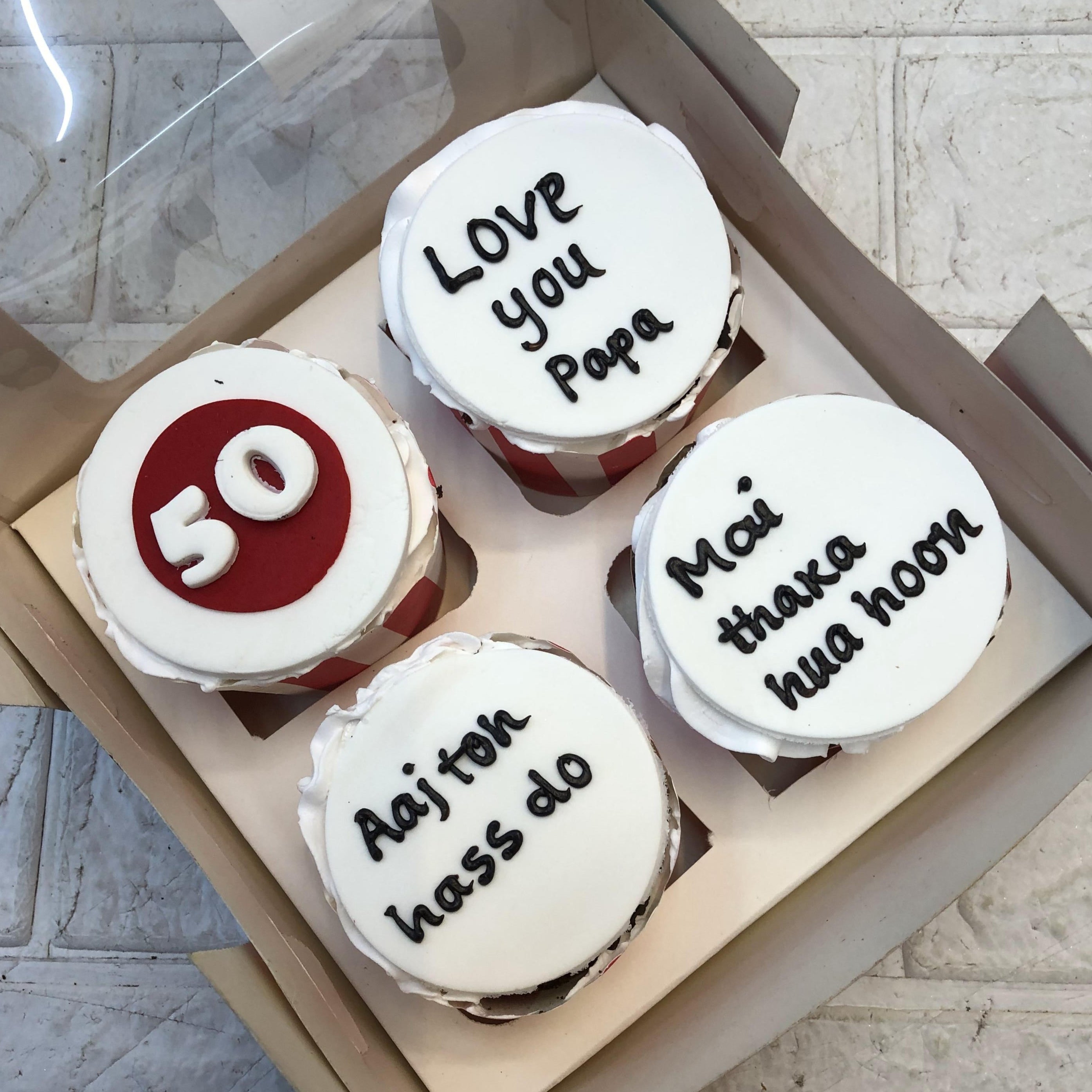 50th Birthday Theme Cupcakes