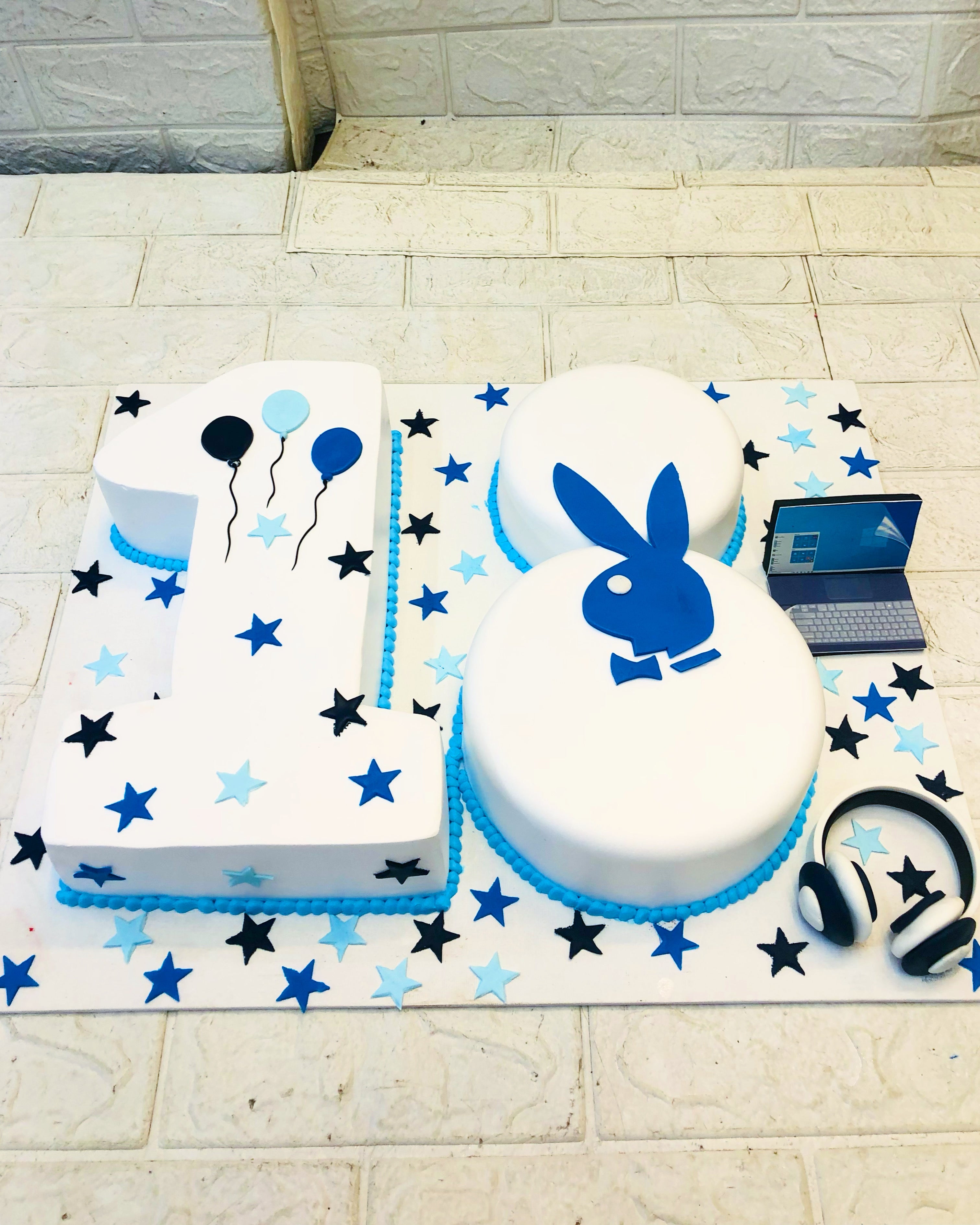 Numeric White Rabbit Cake