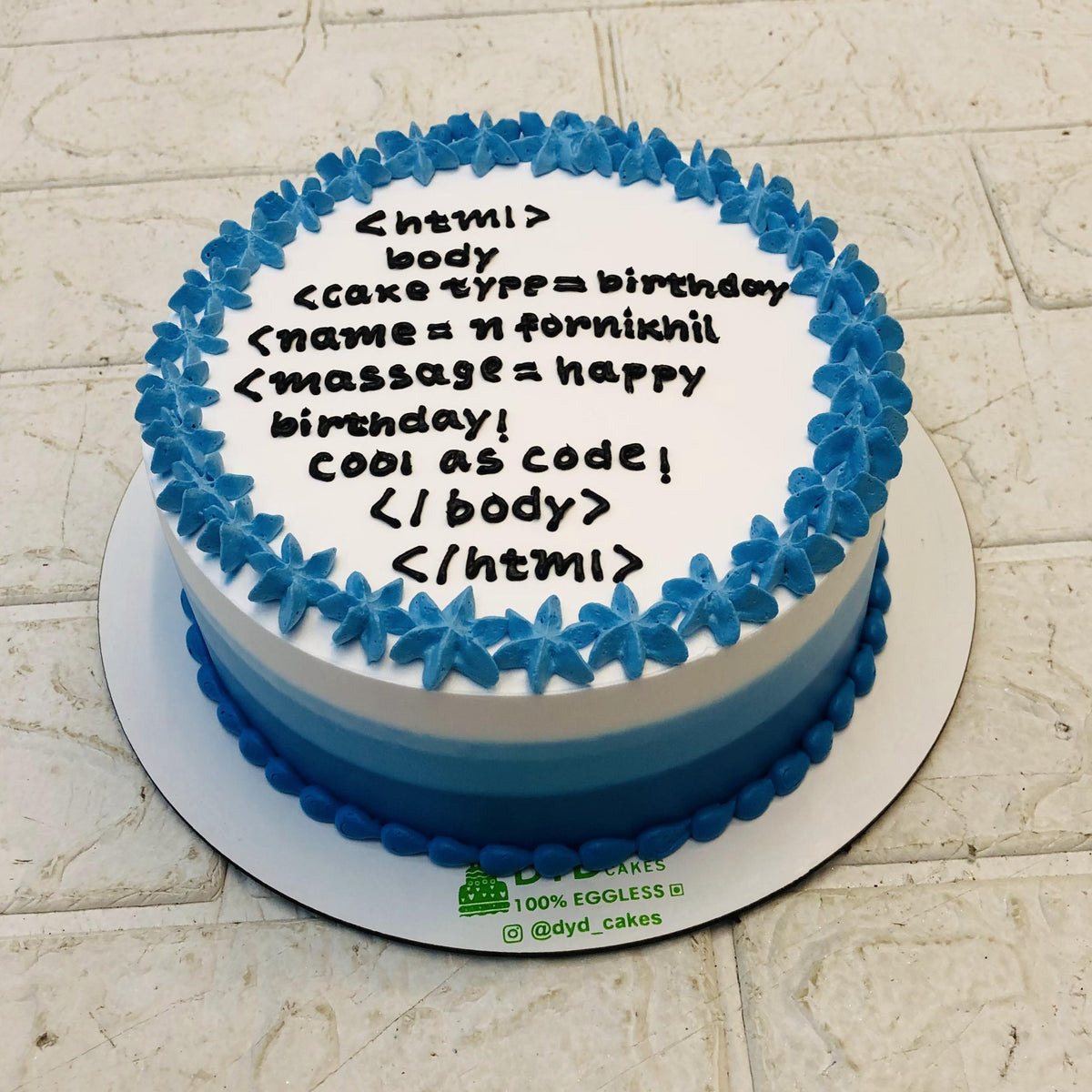 Software Engineer Coding Cake β Bento Cakes Noida