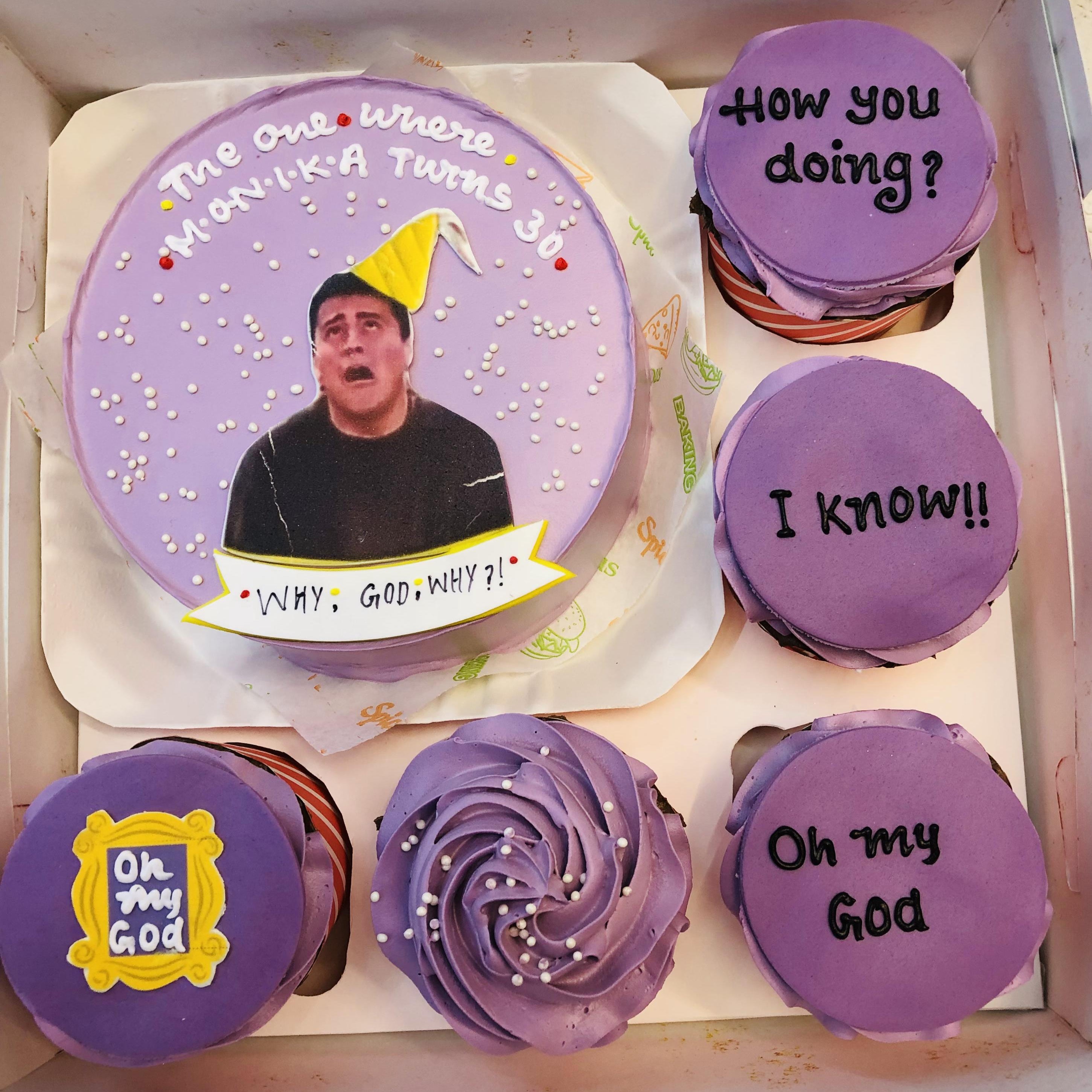 Friend Theme Purple Bento Combo Cake