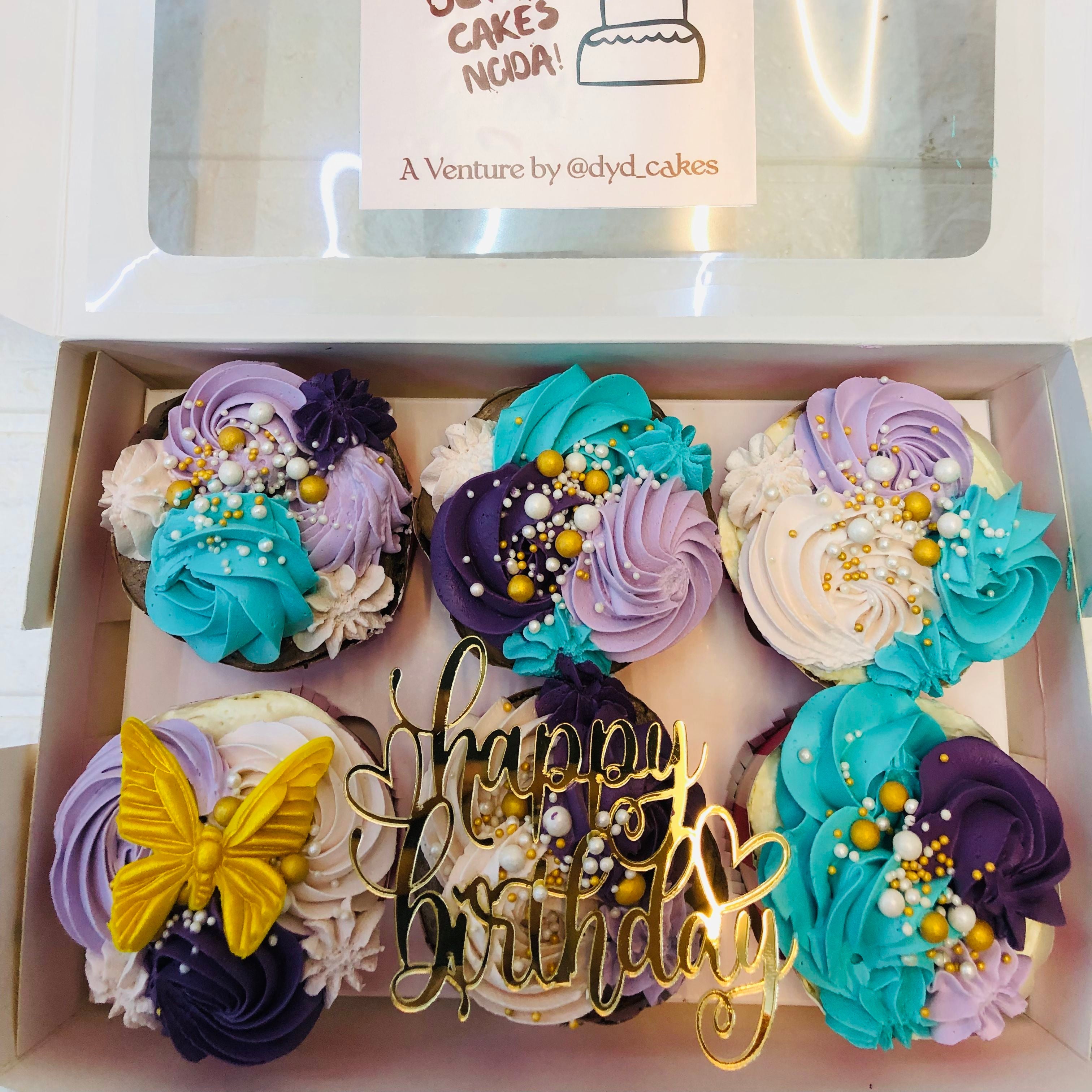 Butterfly Theme Aesthetic Cupcakes Set