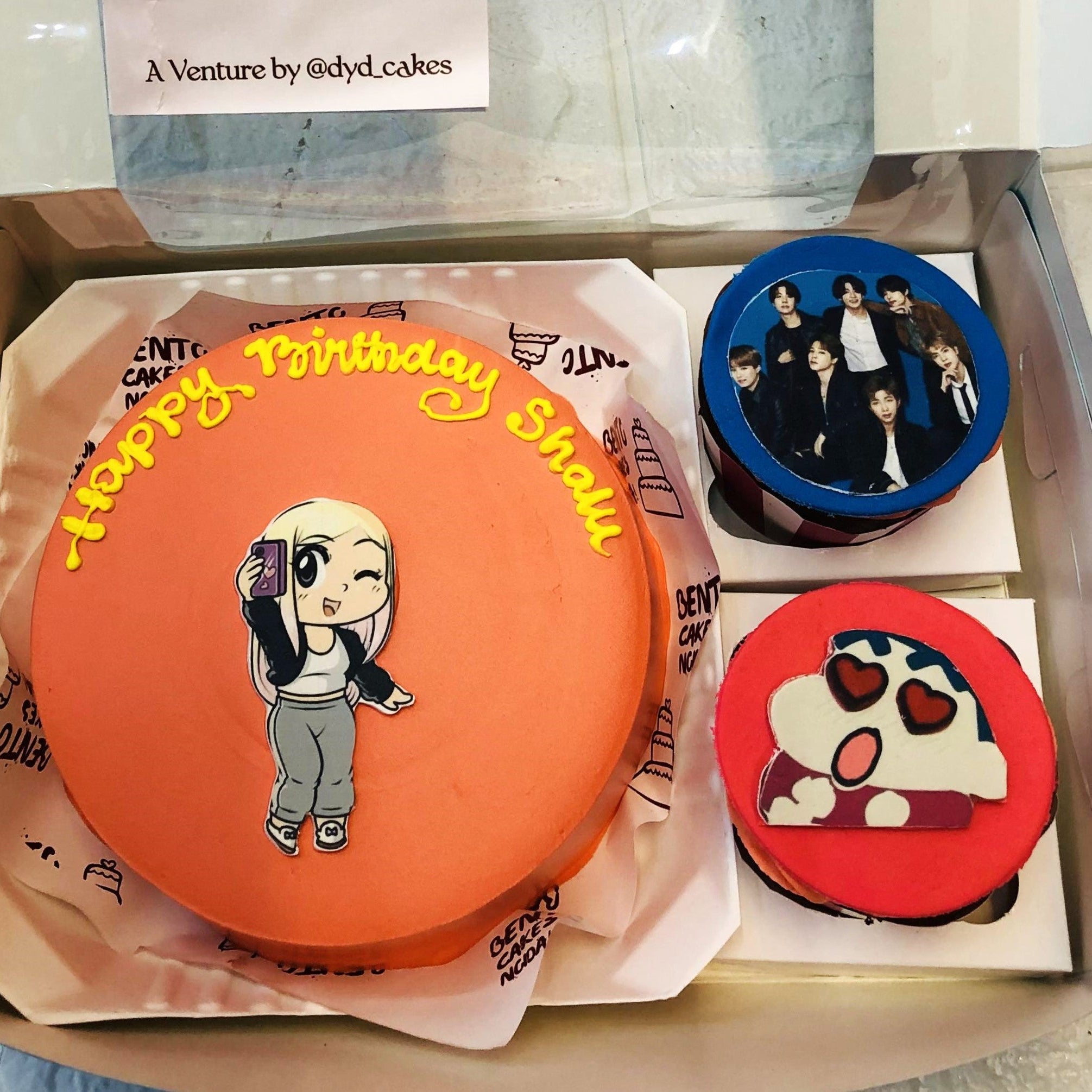 BTS Shin Chan Lover Mini Bento Combo Cake
