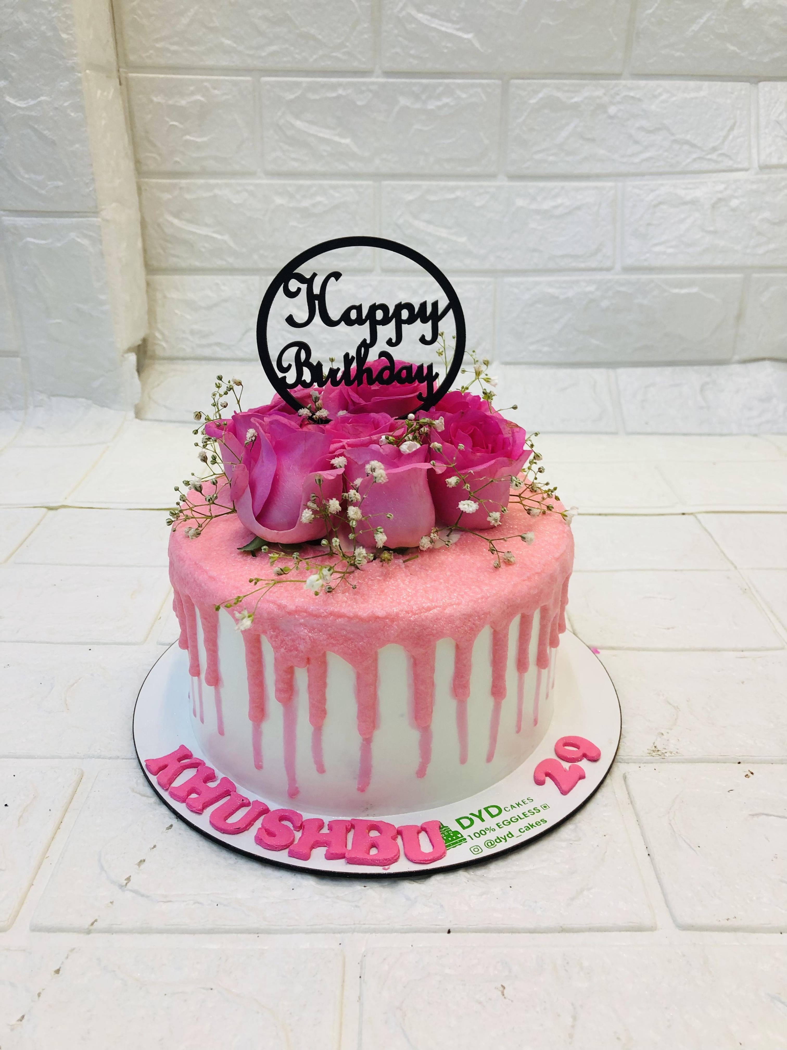 Beautiful Flowers Birthday Cake