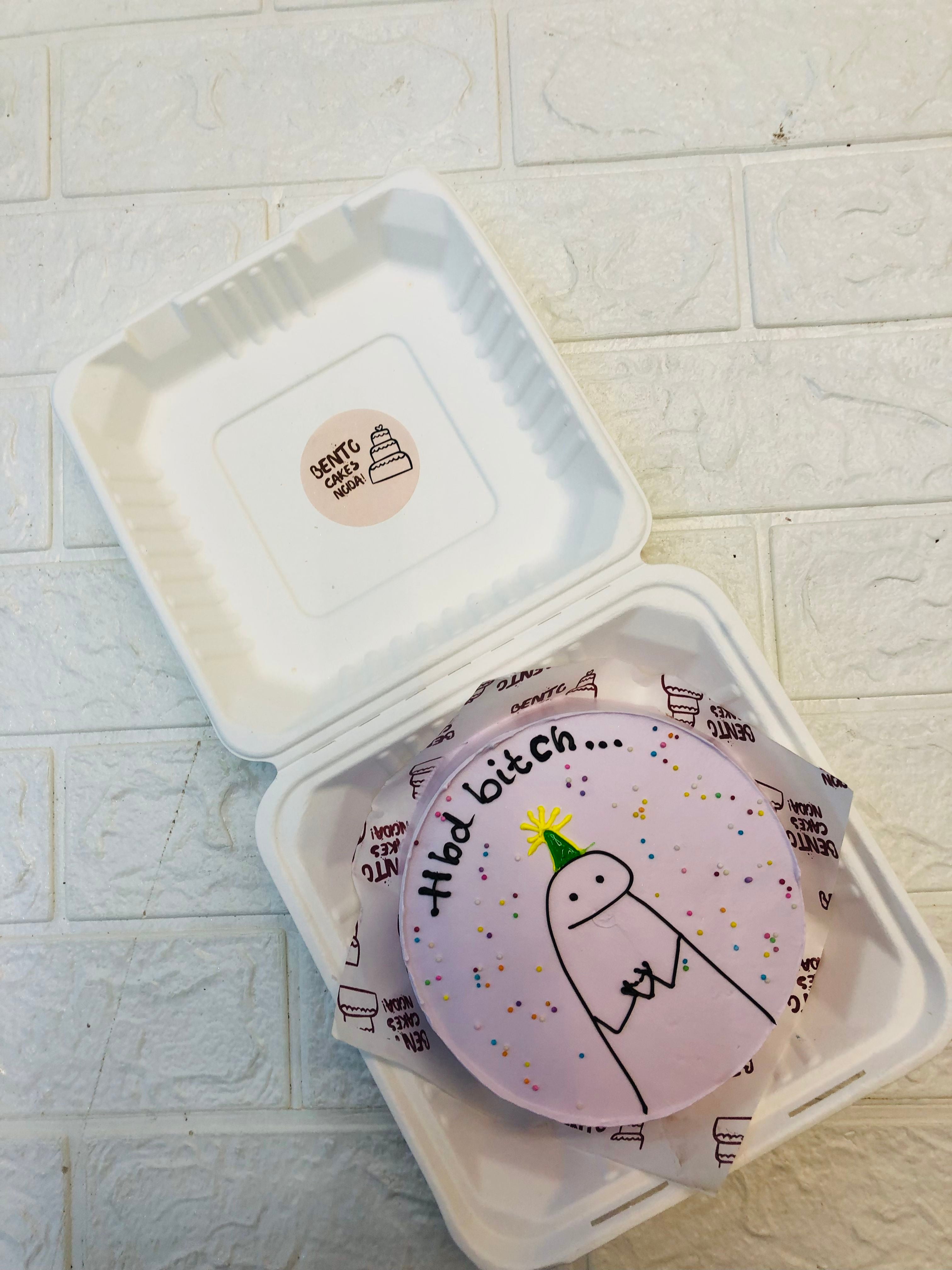HBD Bitch Theme Purple Bento Cake