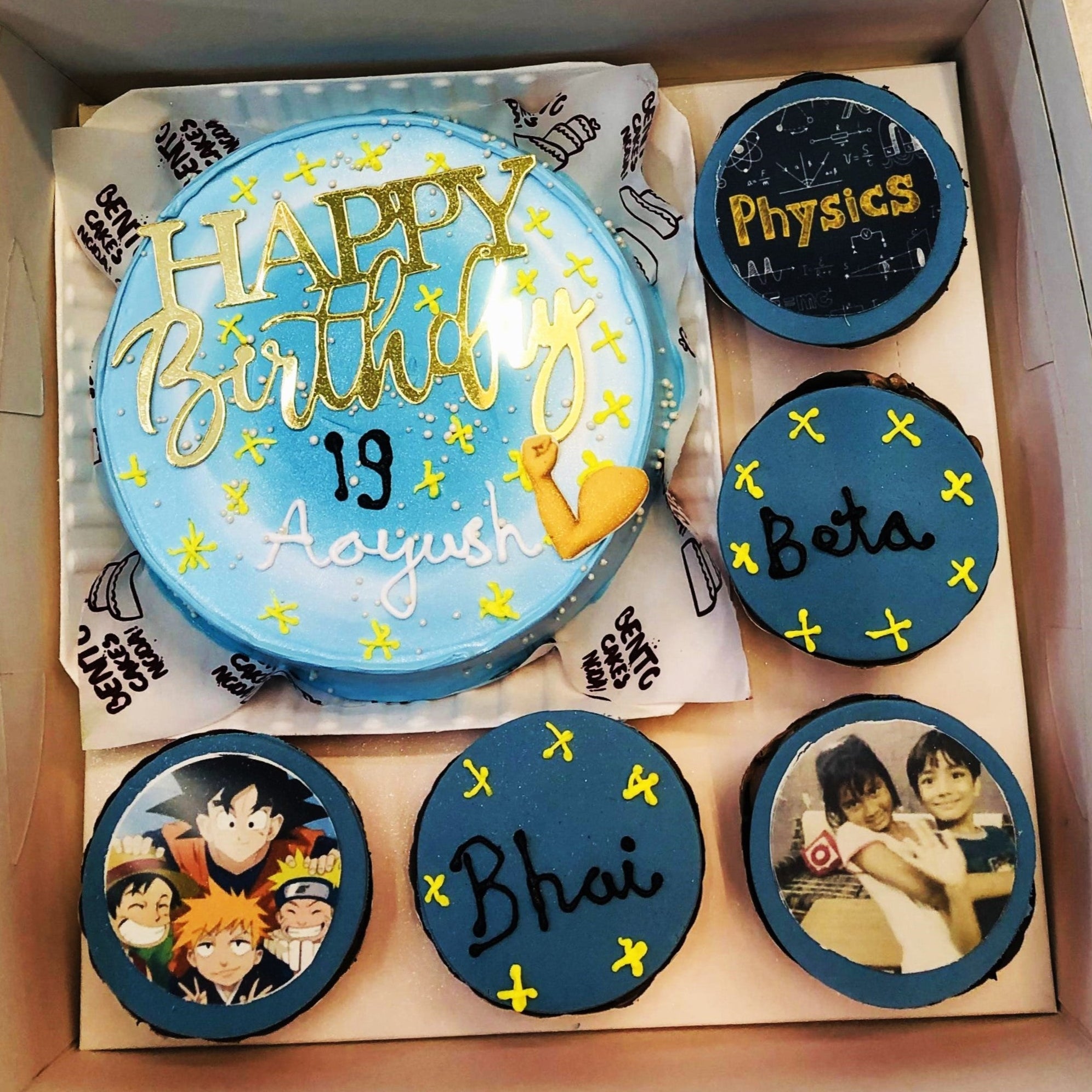 Brothers Birthday Bento Combo Cake