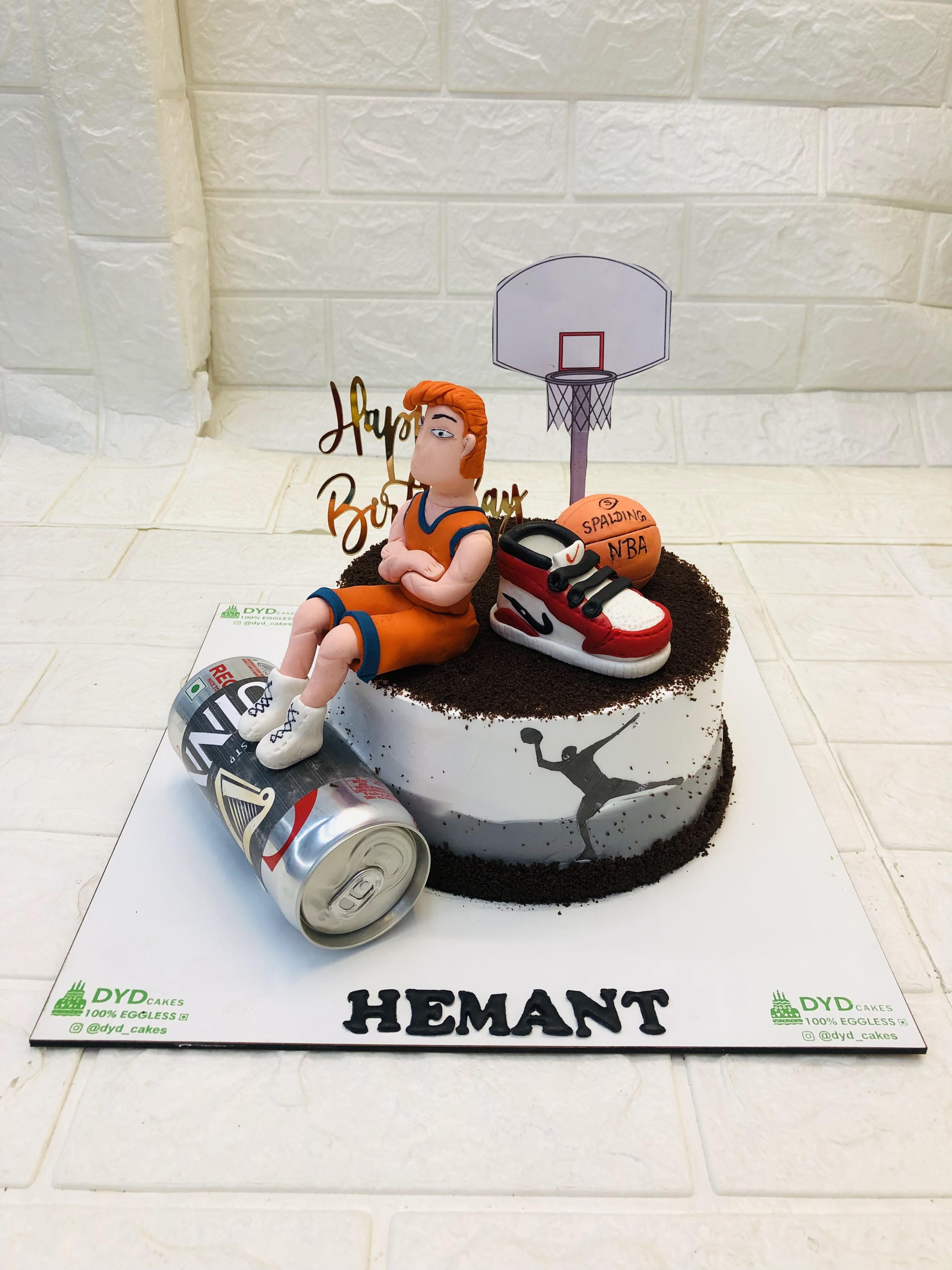 Basketball Player Theme Cake