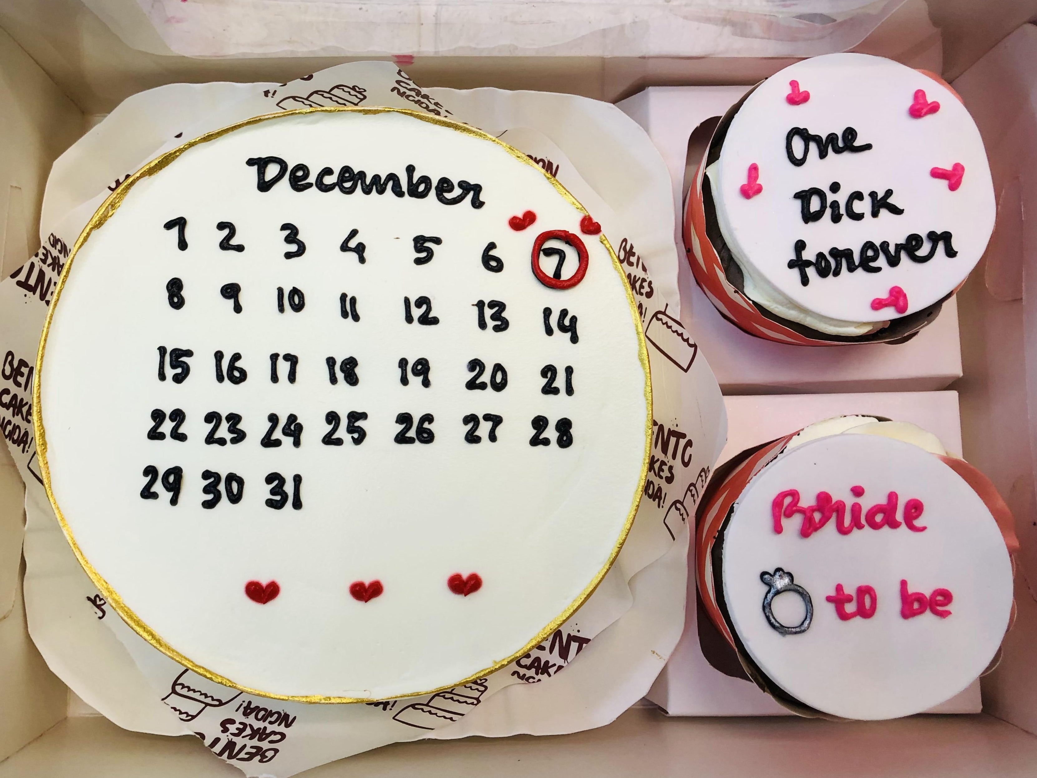 Calendar Theme Mini Bento Combo Cake